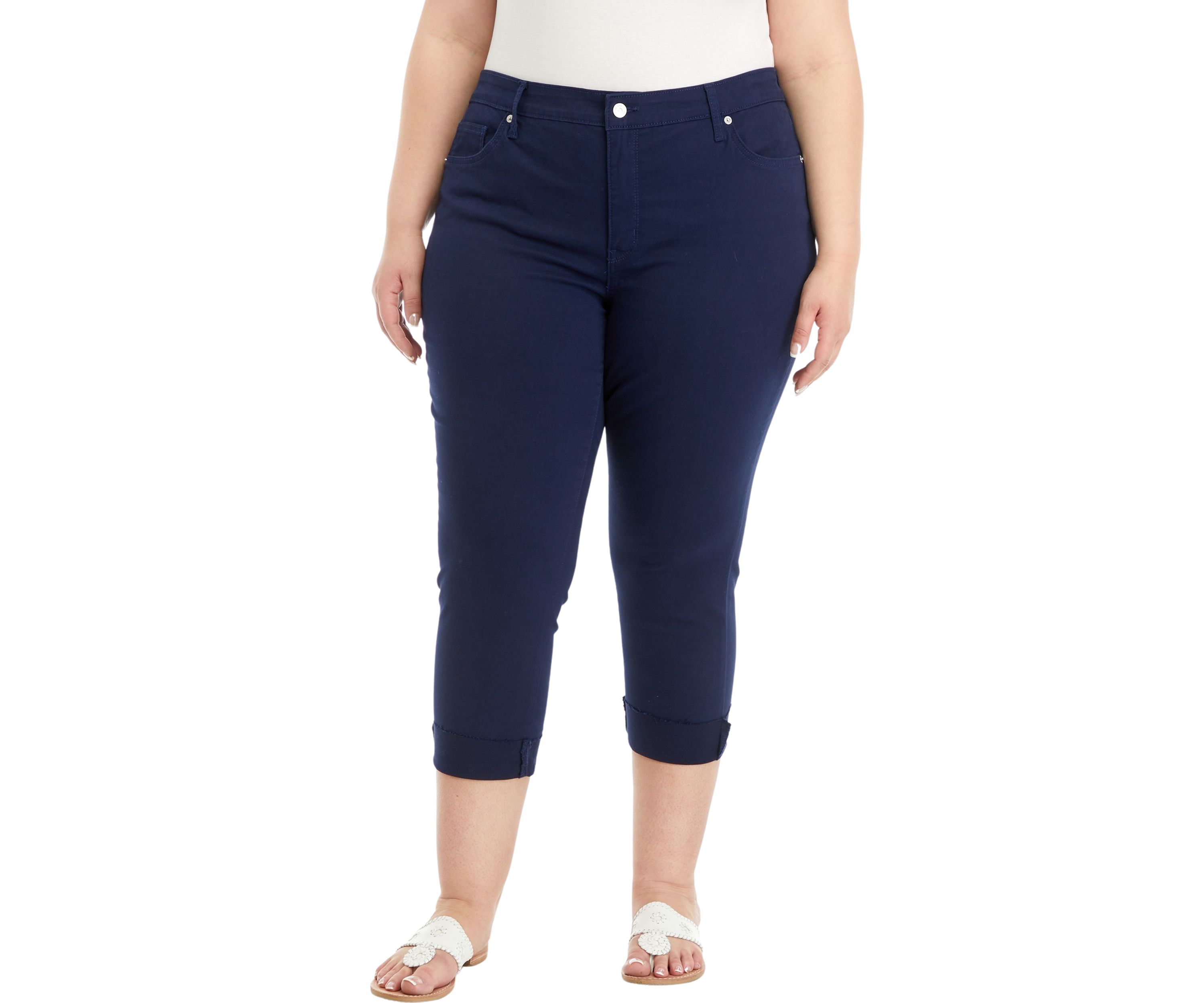 Plus Size Colored Twill Skinny Jeans