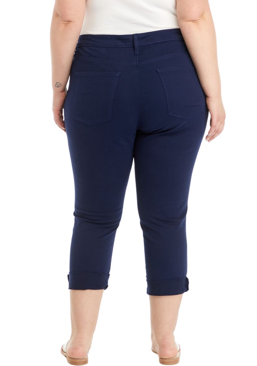 Plus Size Colored Twill Skinny Jeans