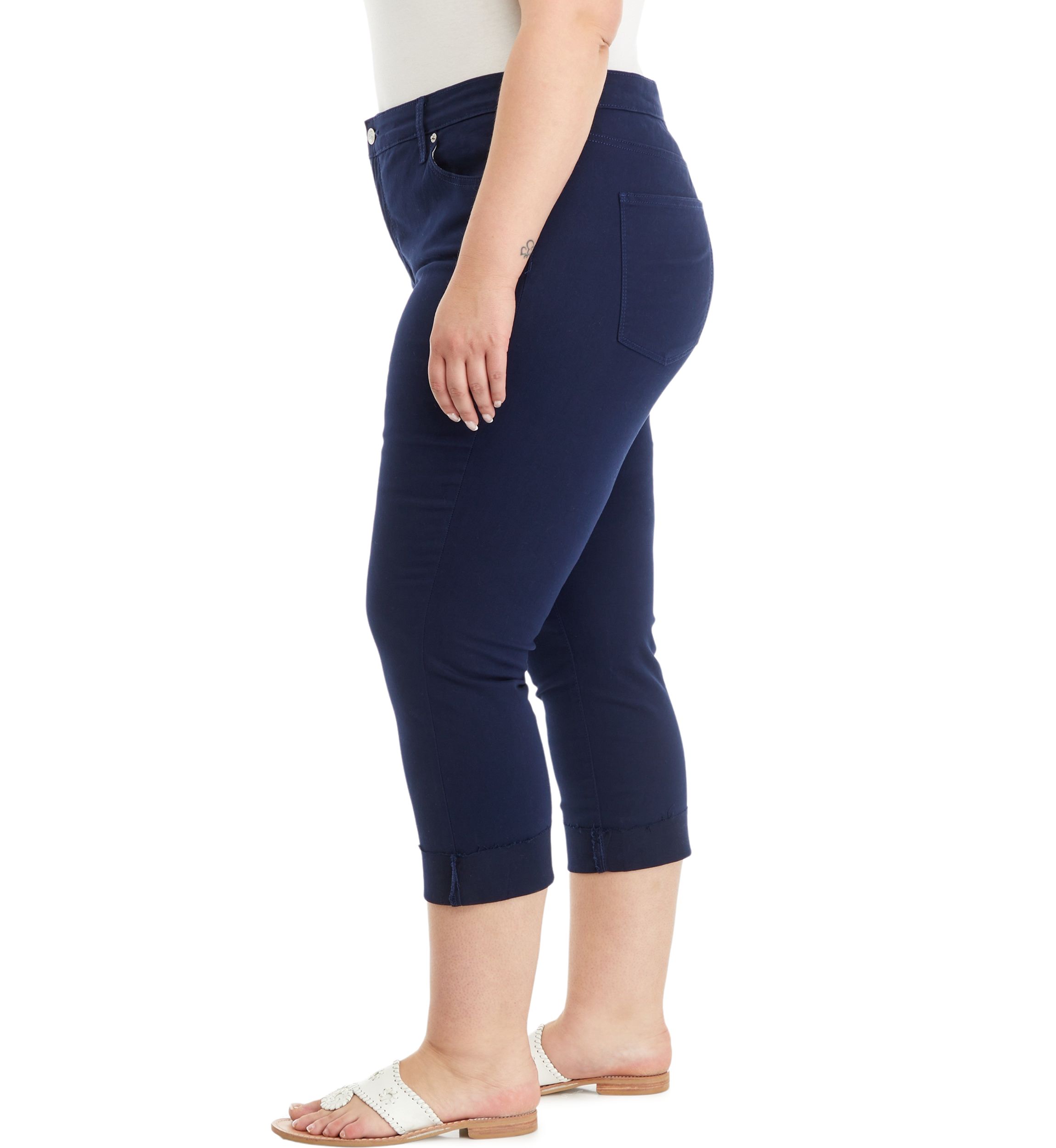 Plus Size Colored Twill Skinny Jeans
