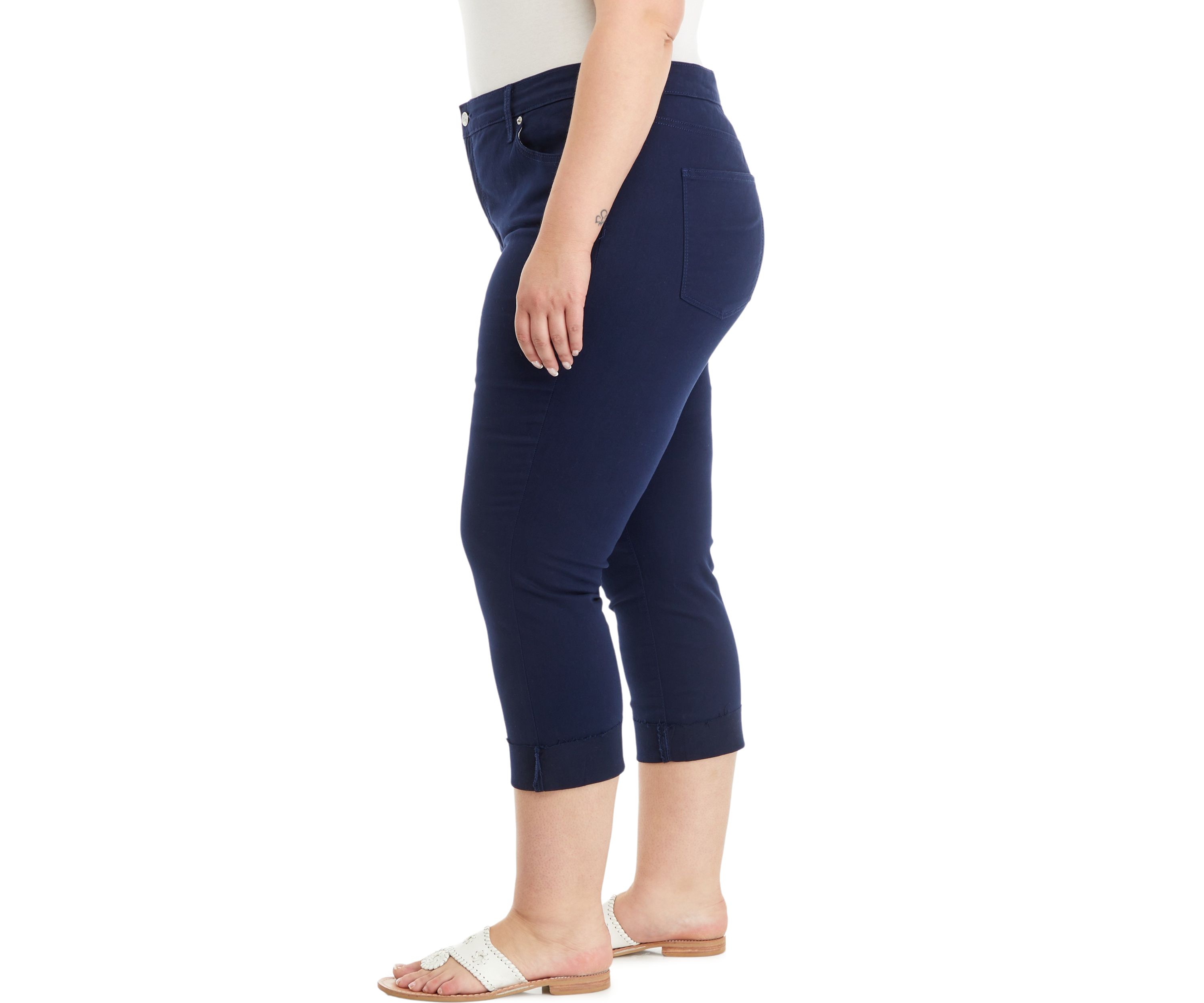 Plus Size Colored Twill Skinny Jeans