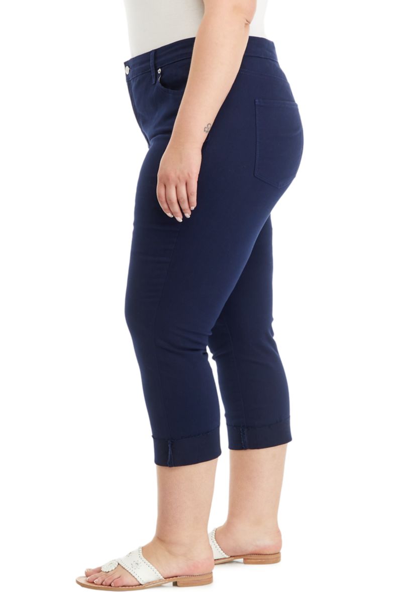 Plus Size Colored Twill Skinny Jeans