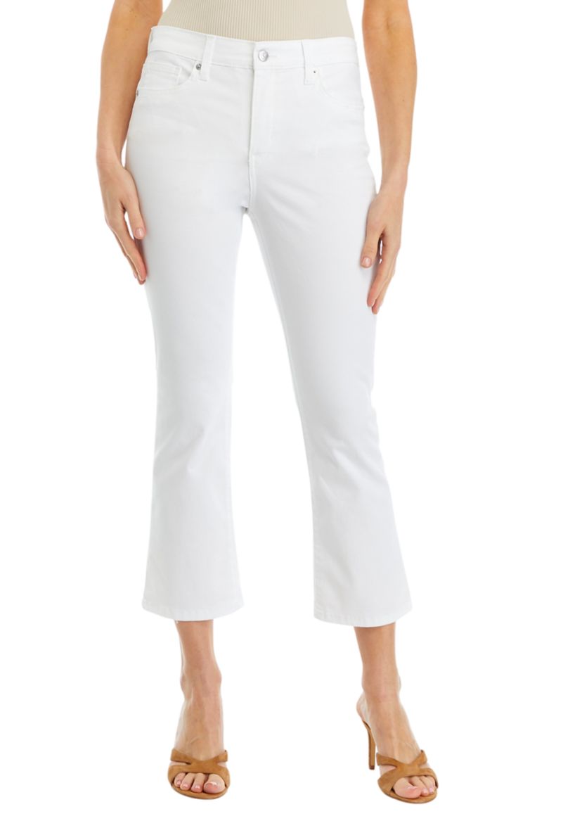 Womens High Rise Cropped Flare Jeans