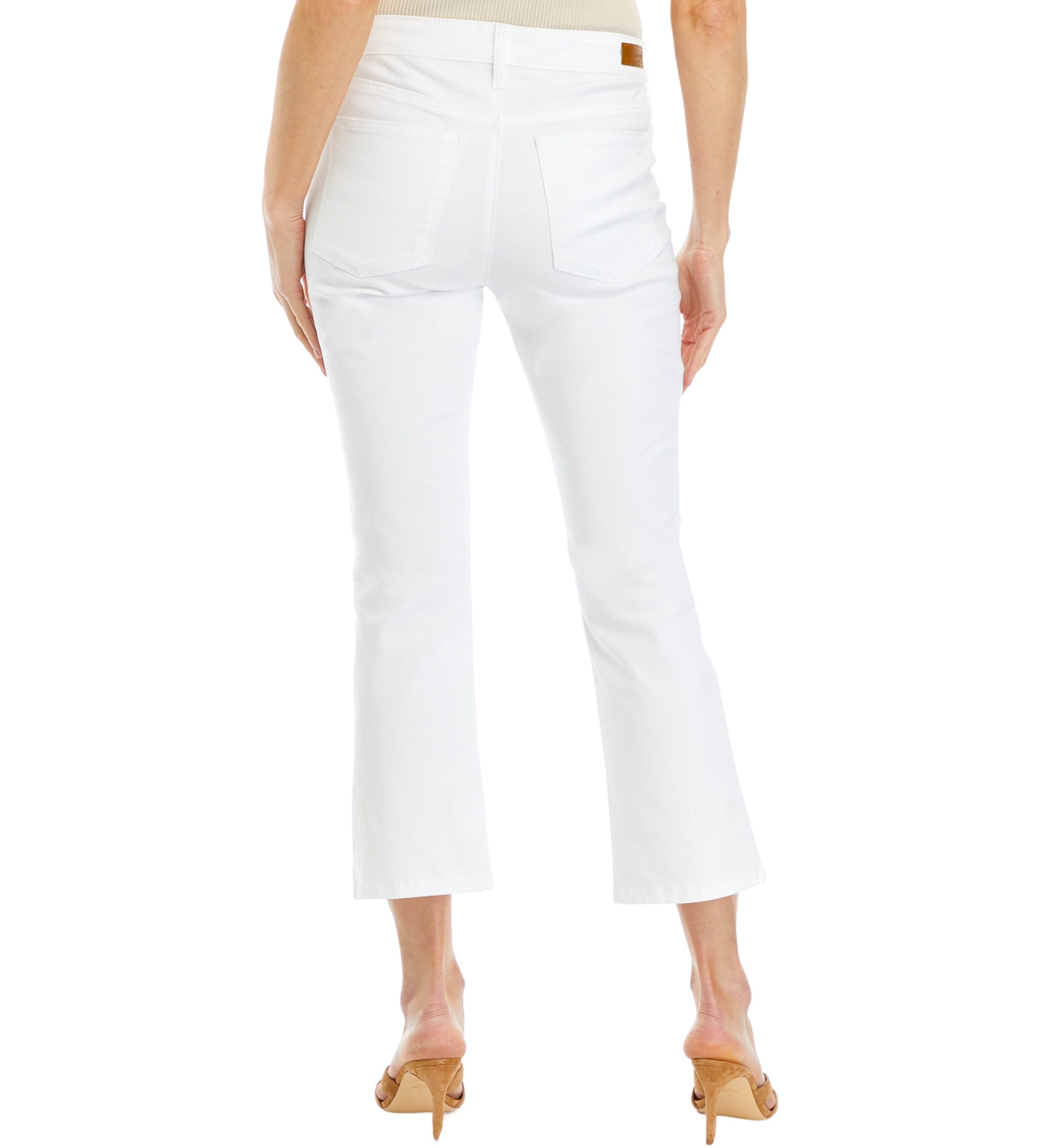 Womens High Rise Cropped Flare Jeans