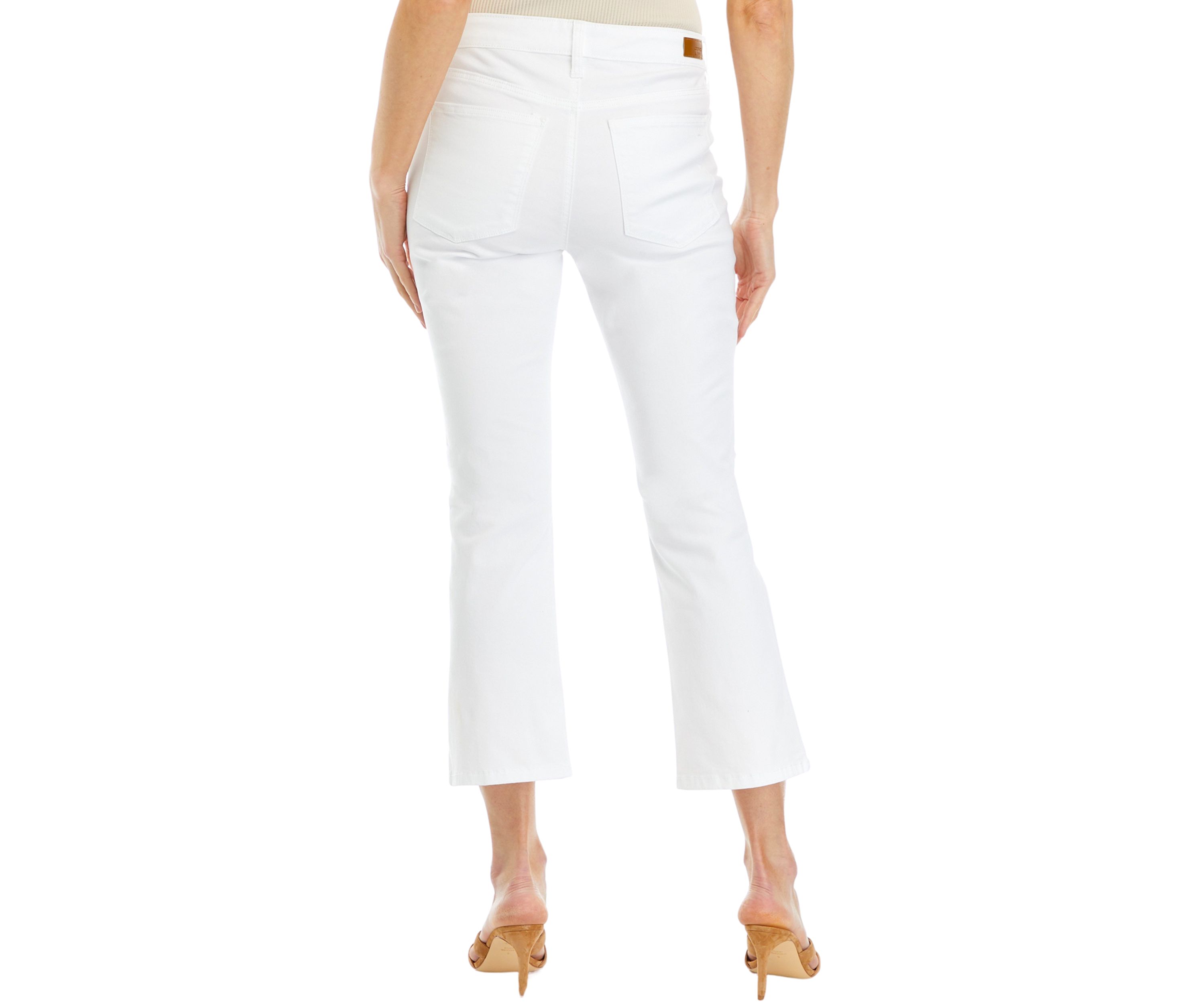 Womens High Rise Cropped Flare Jeans