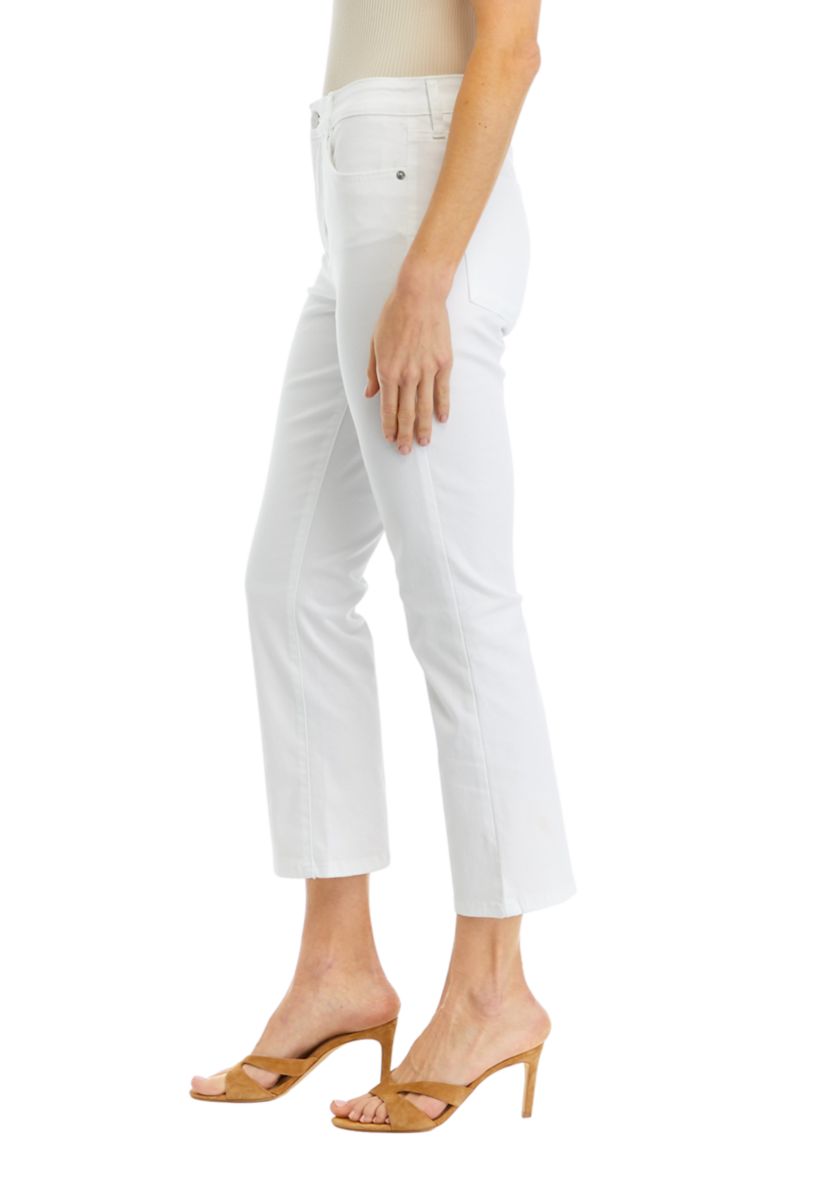 Womens High Rise Cropped Flare Jeans