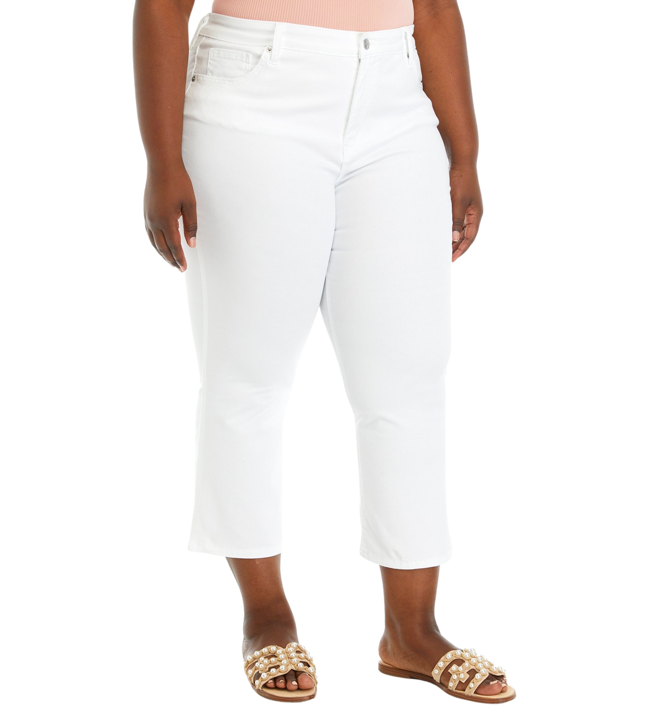 Plus Size Cropped Flare Pants