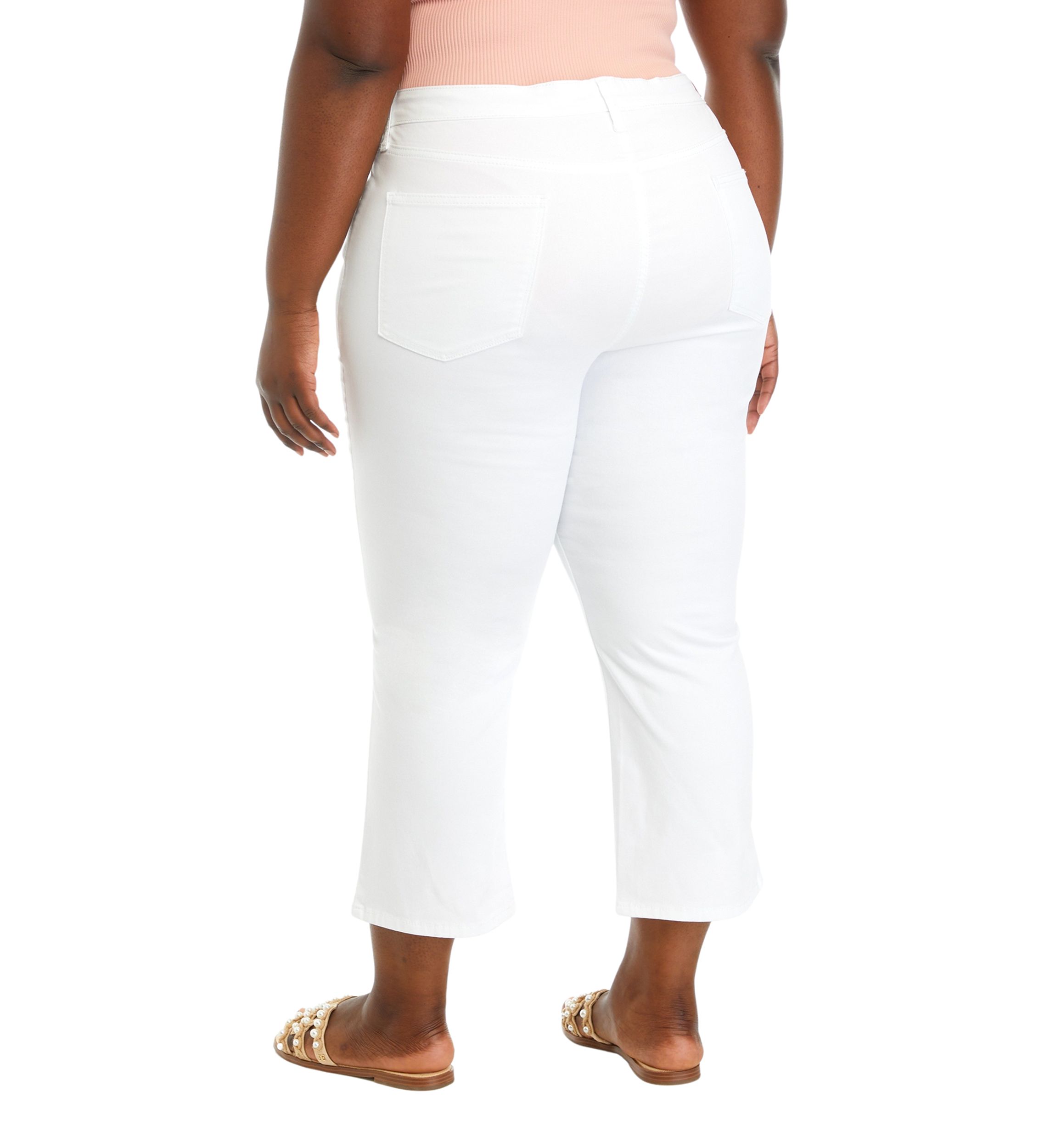 Plus Size Cropped Flare Pants