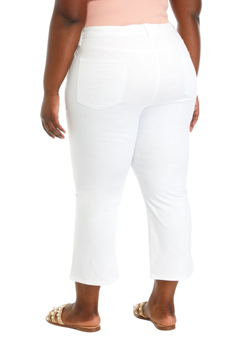 Plus Size Cropped Flare Pants