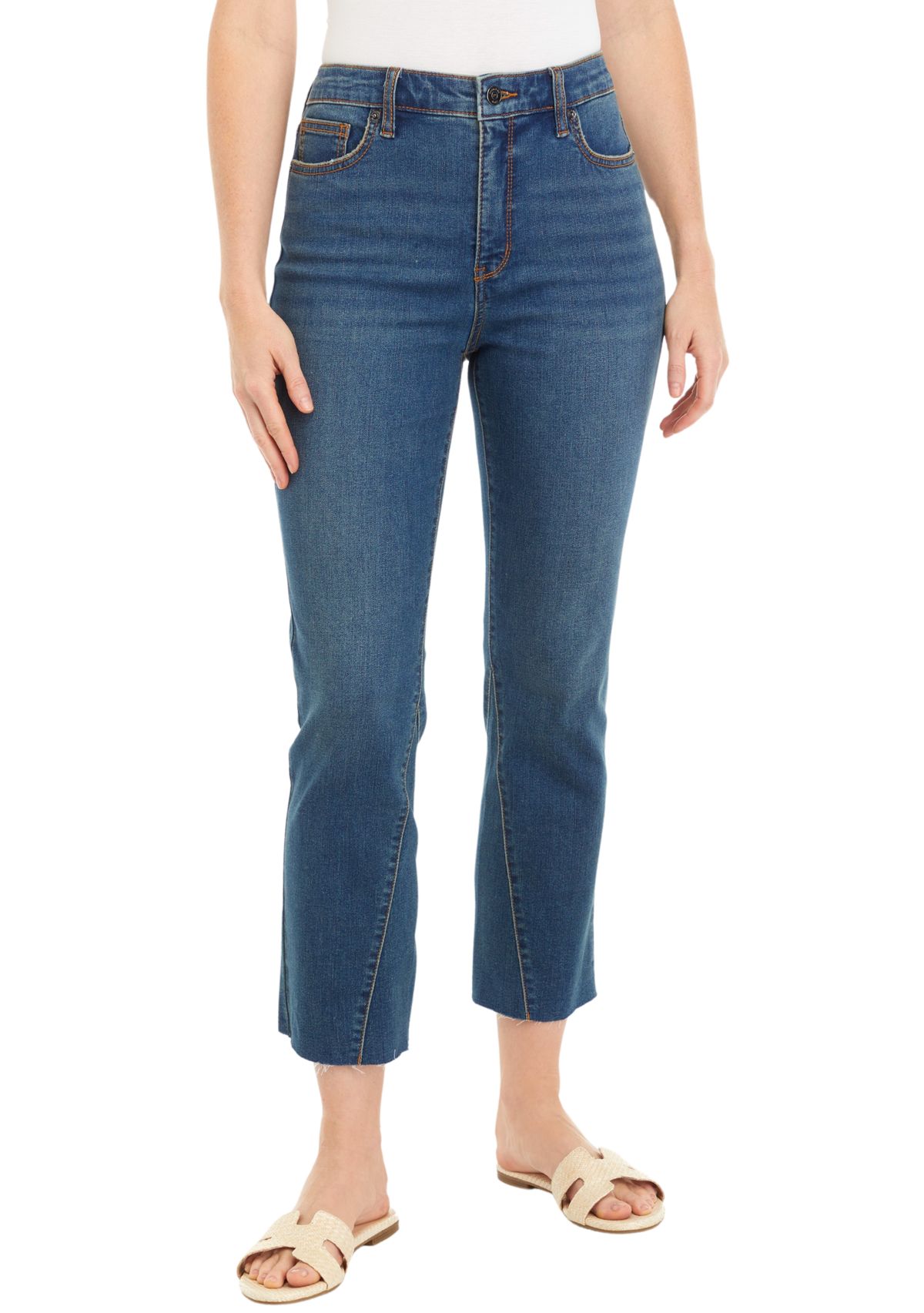 Womens Cropped Flare Jeans