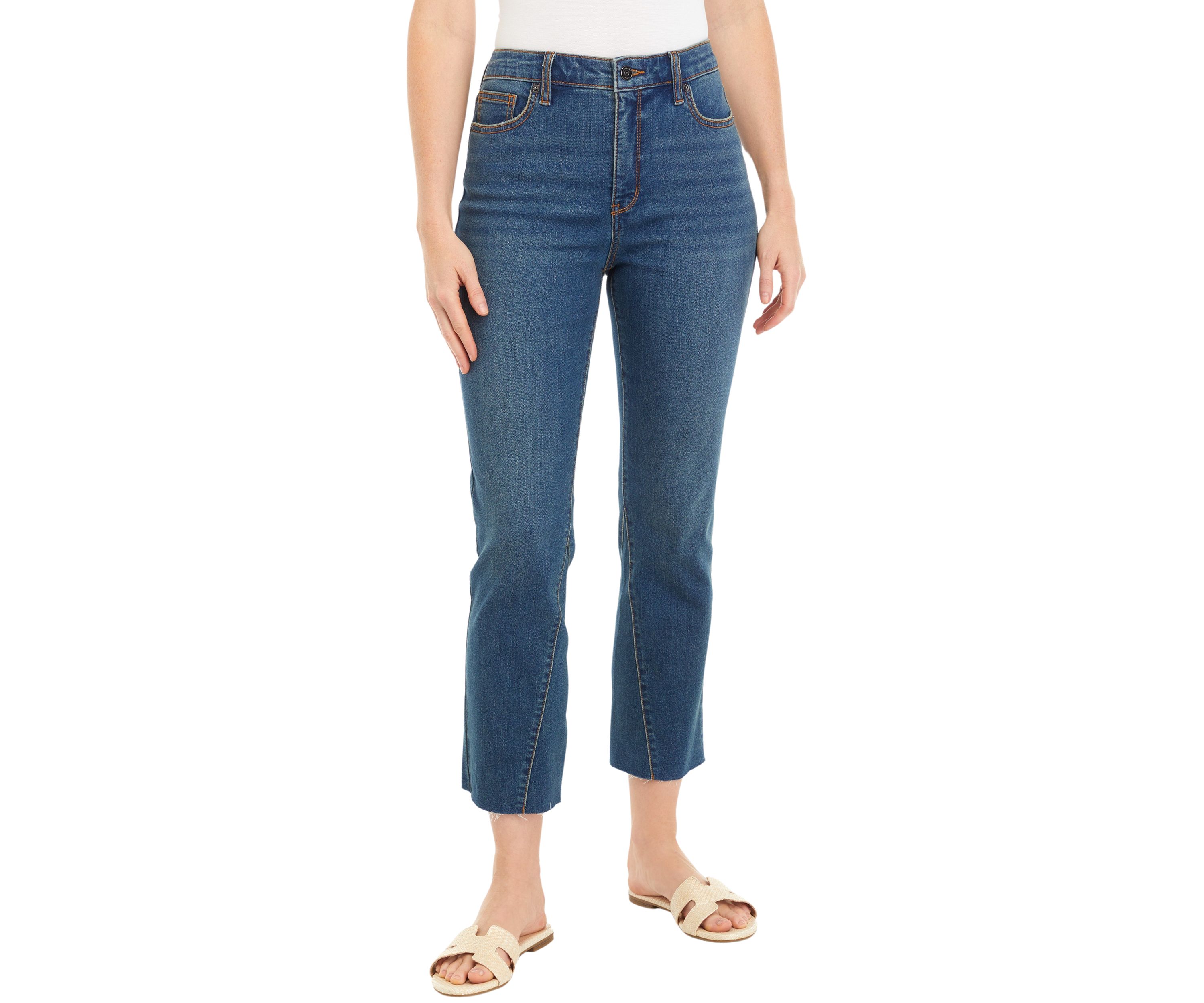 Womens Cropped Flare Jeans