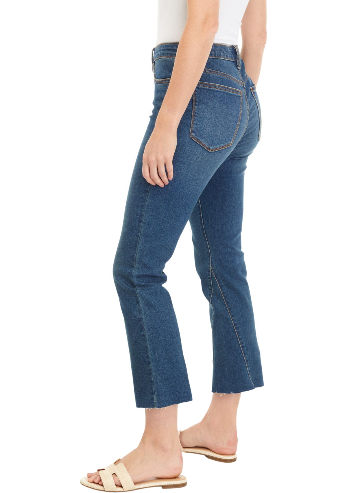 Womens Cropped Flare Jeans