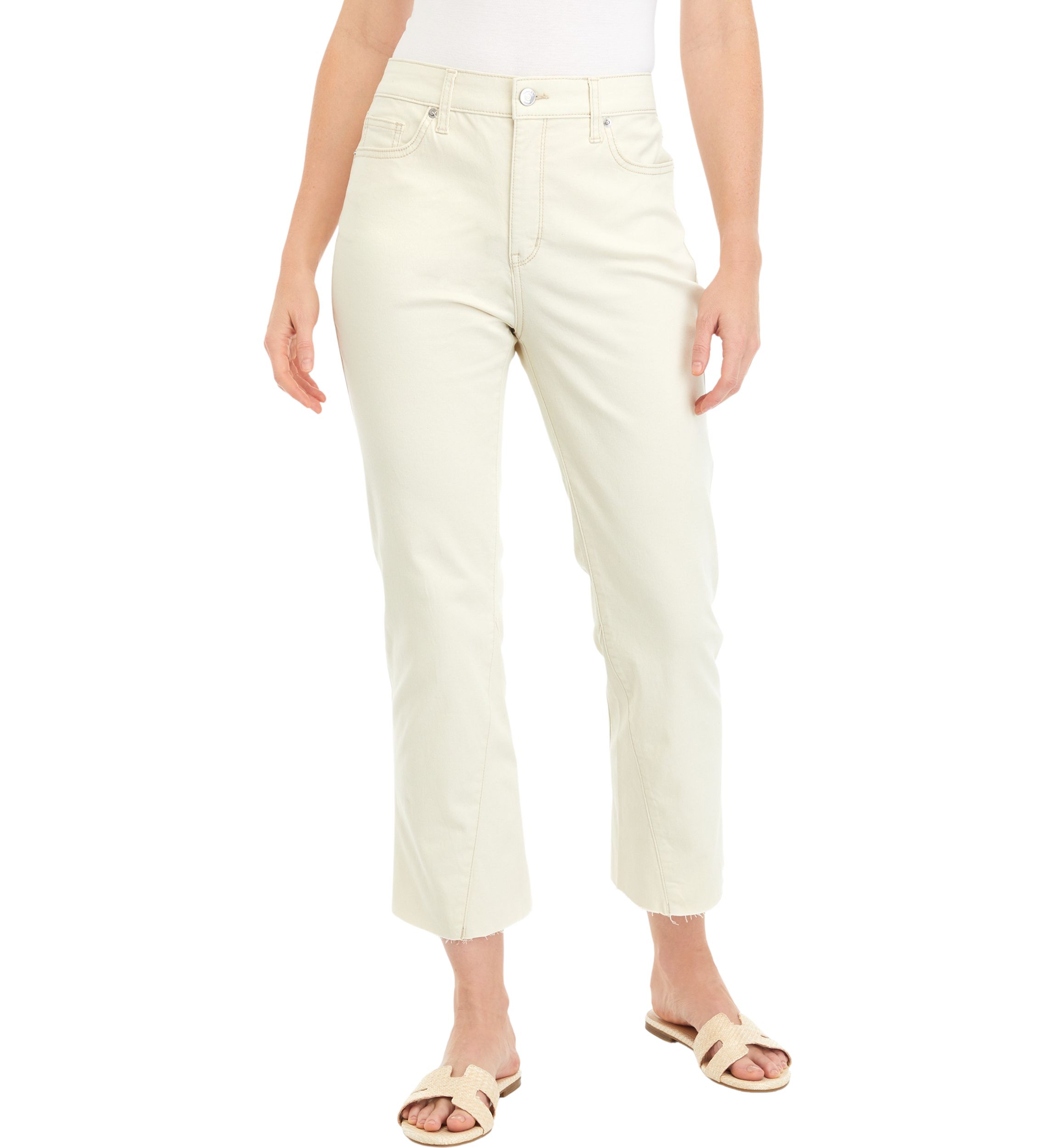 Womens Cropped Flare Jeans