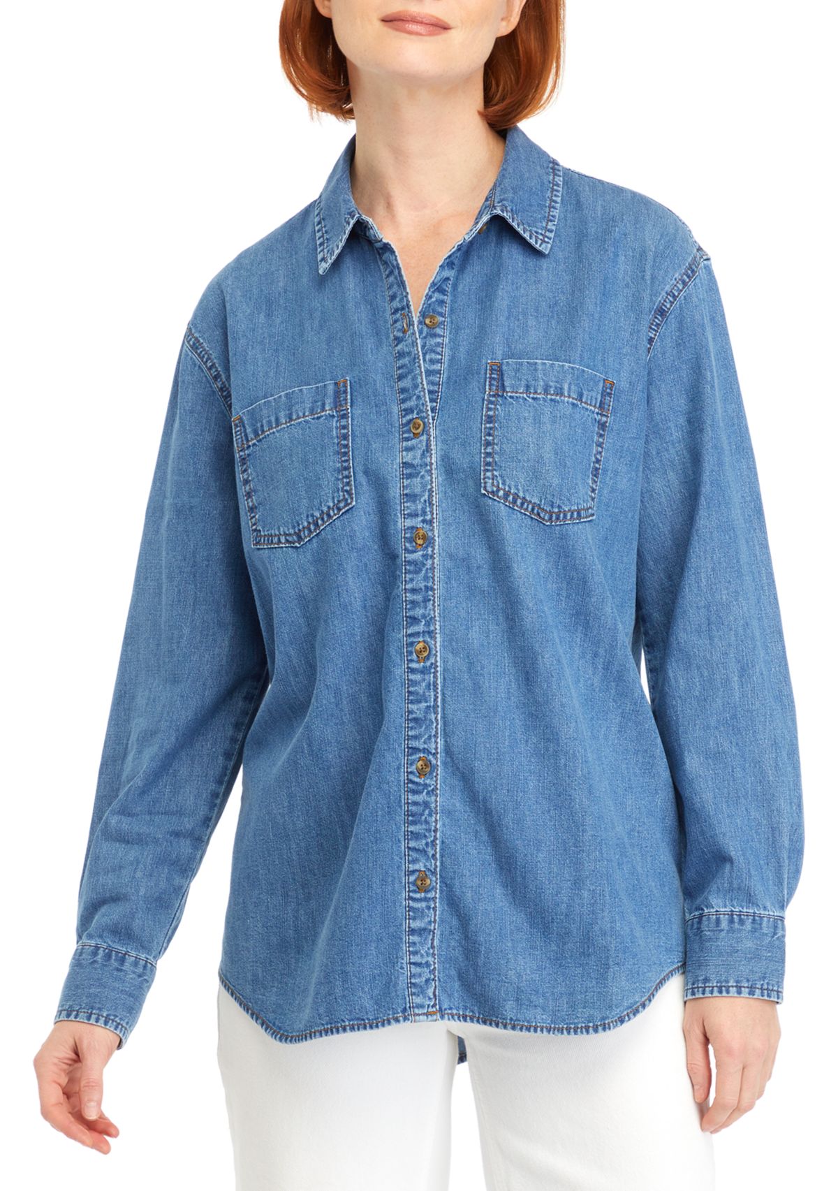 Womens Denim Boyfriend Shirt