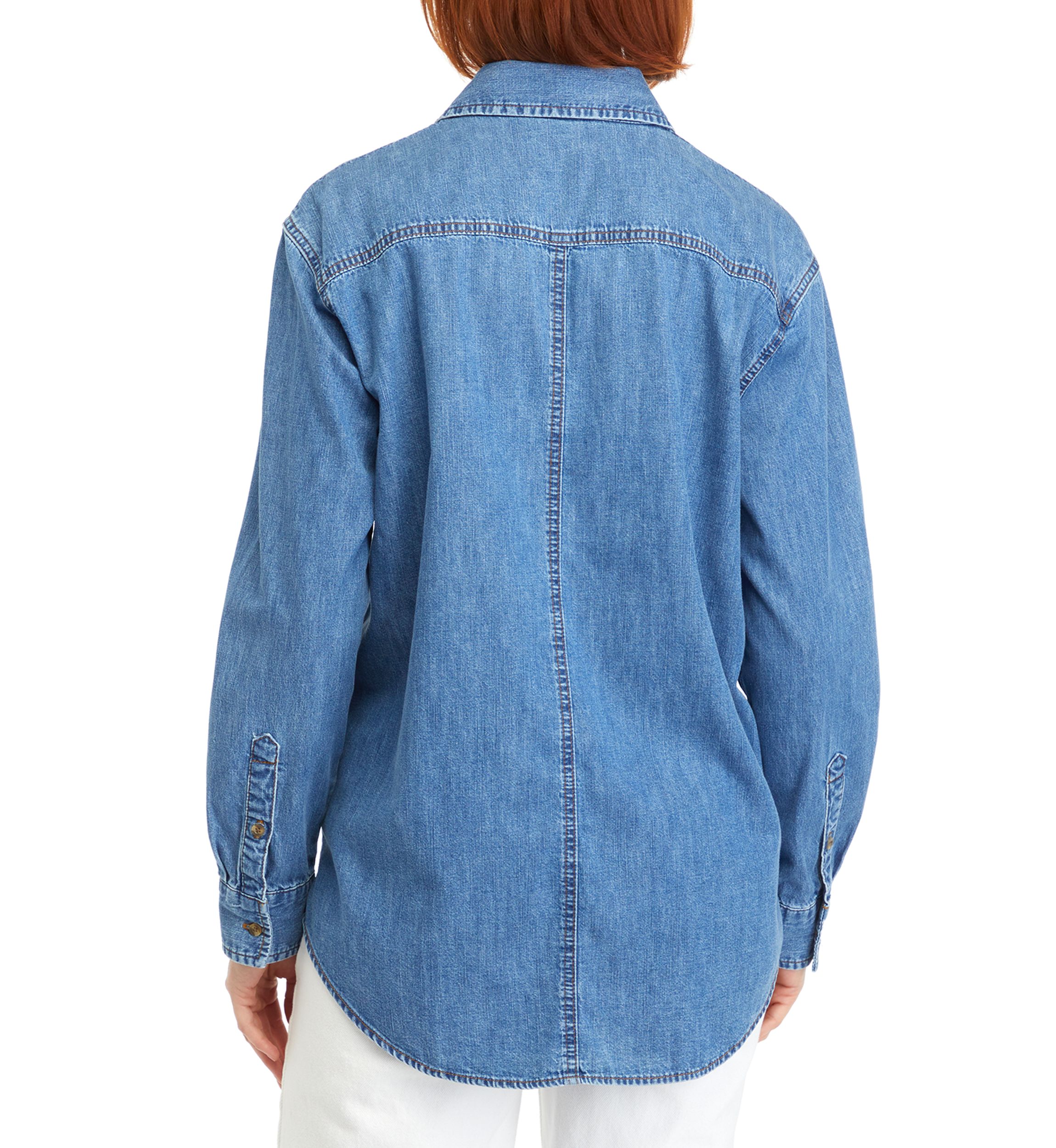 Womens Denim Boyfriend Shirt