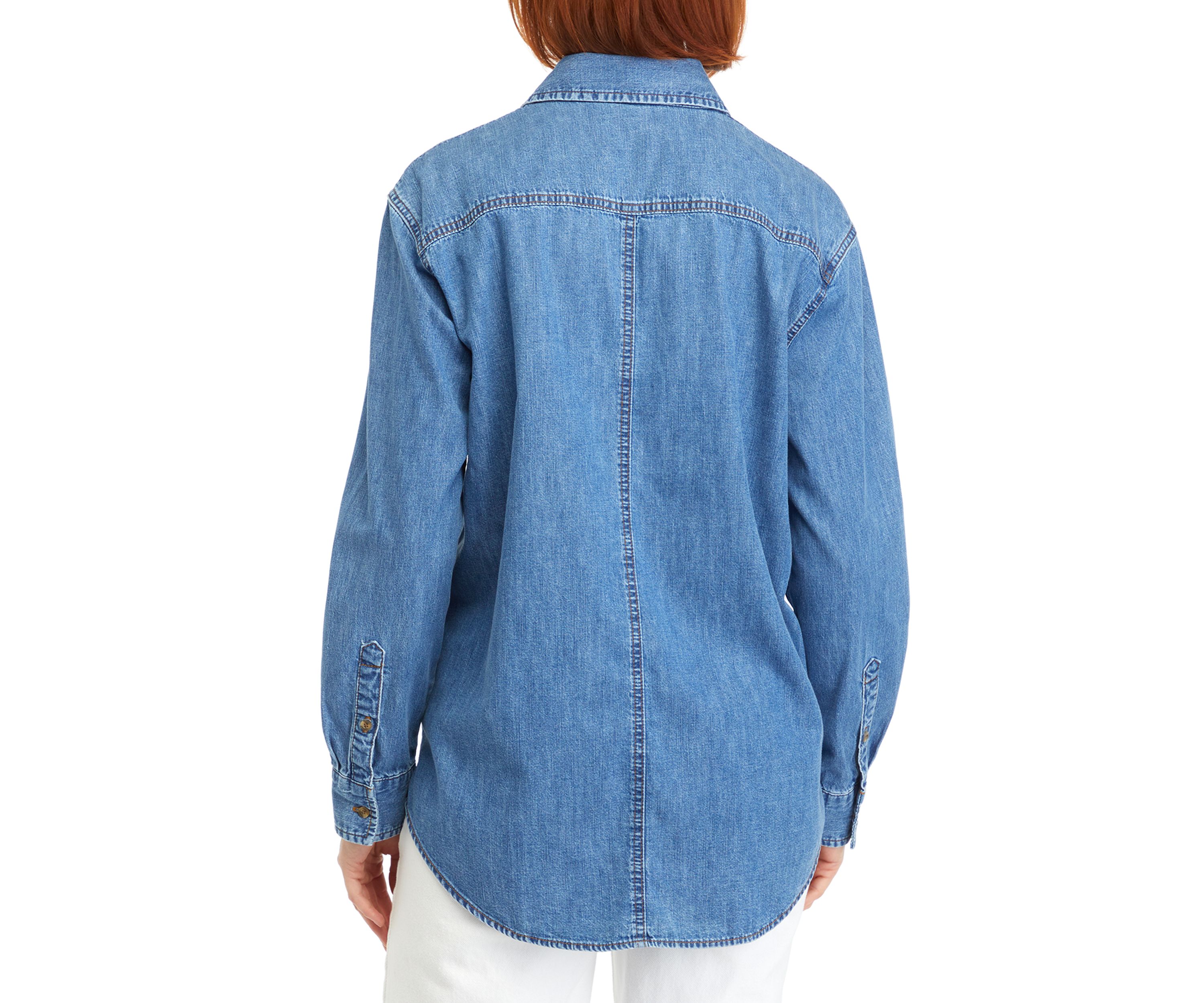 Womens Denim Boyfriend Shirt