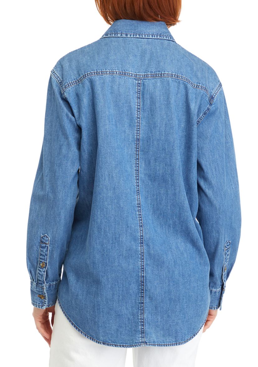 Womens Denim Boyfriend Shirt
