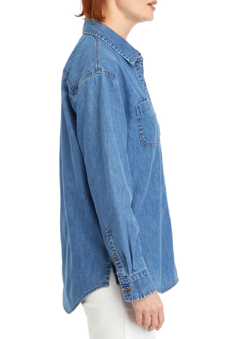 Womens Denim Boyfriend Shirt