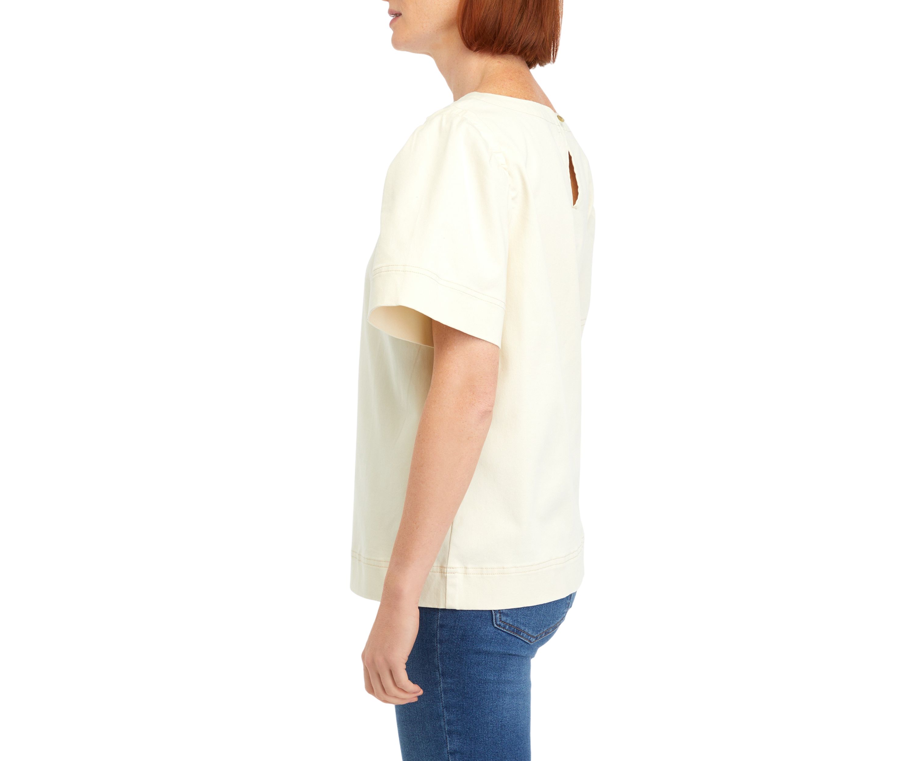 Womens Short Sleeve Denim Top