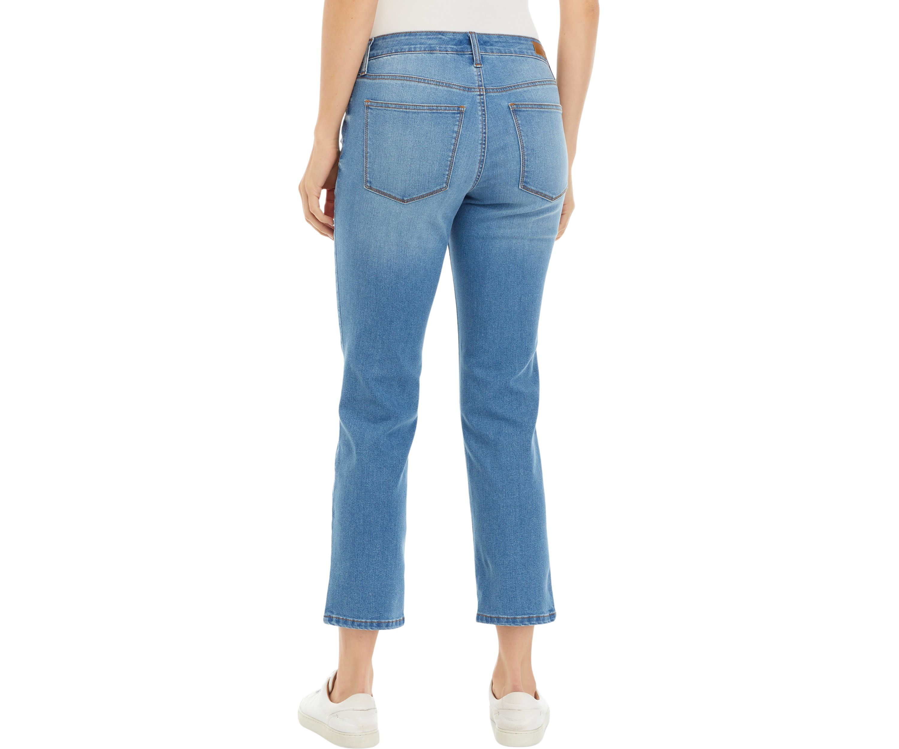 Womens Mid Rise Straight Jeans 