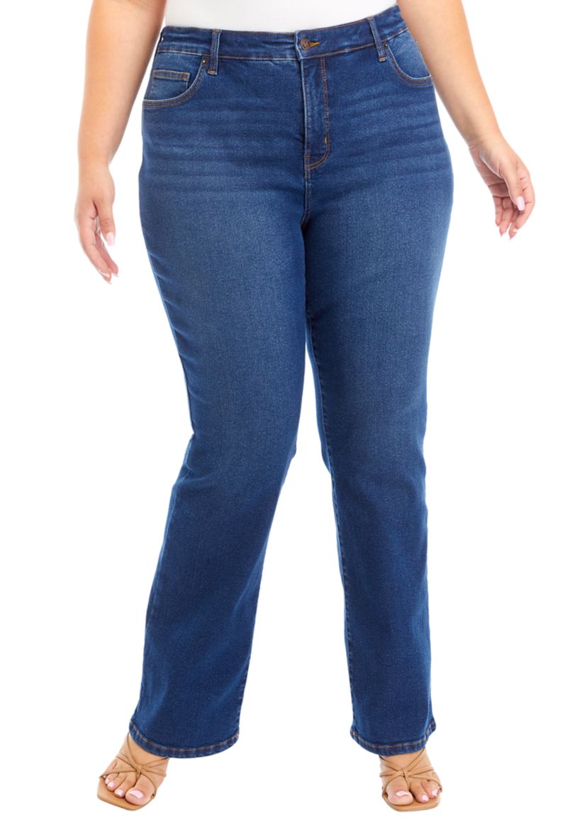 Plus Size High Rise Bootcut Jeans 