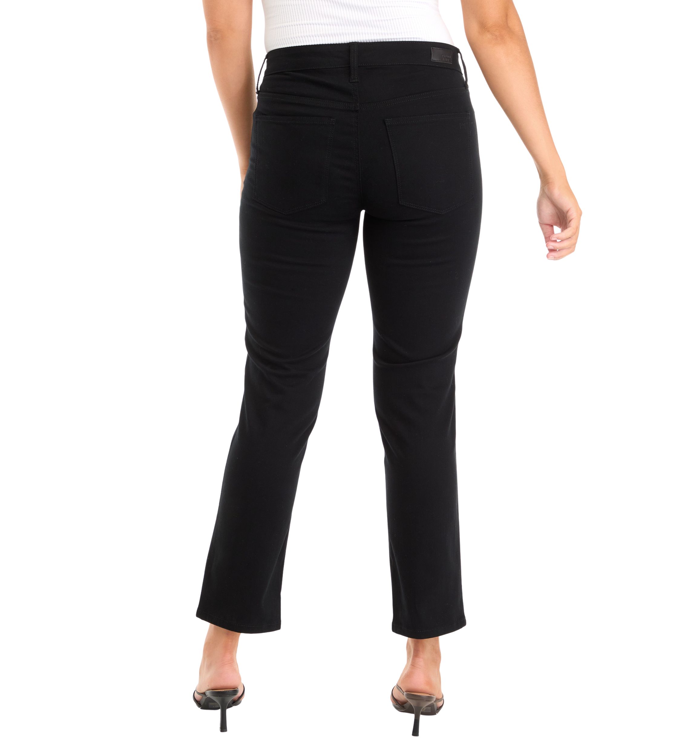 Womens Mid Rise Straight Jeans
