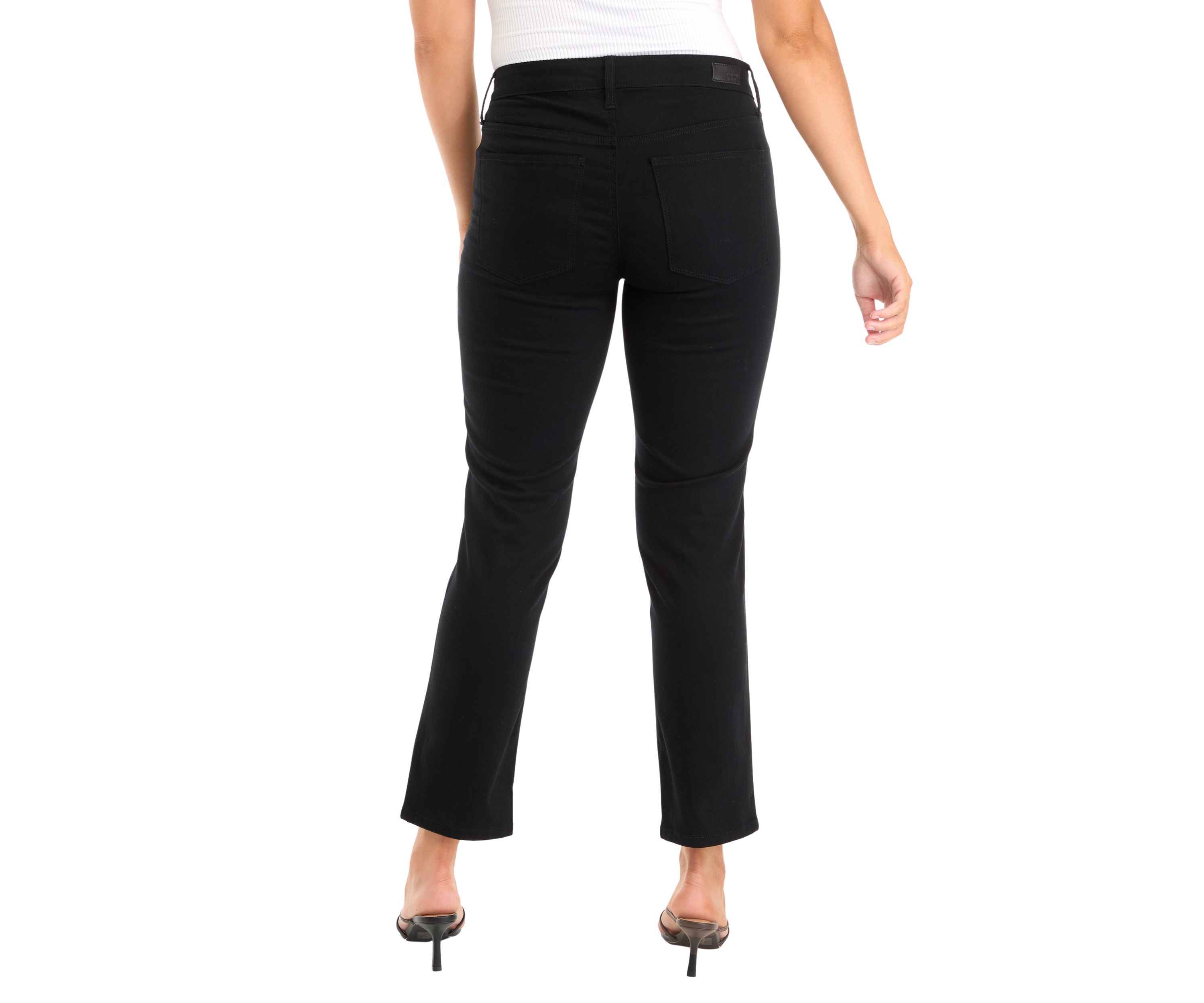 Womens Mid Rise Straight Jeans