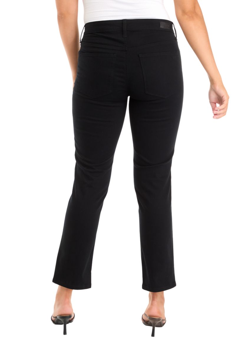 Womens Mid Rise Straight Jeans