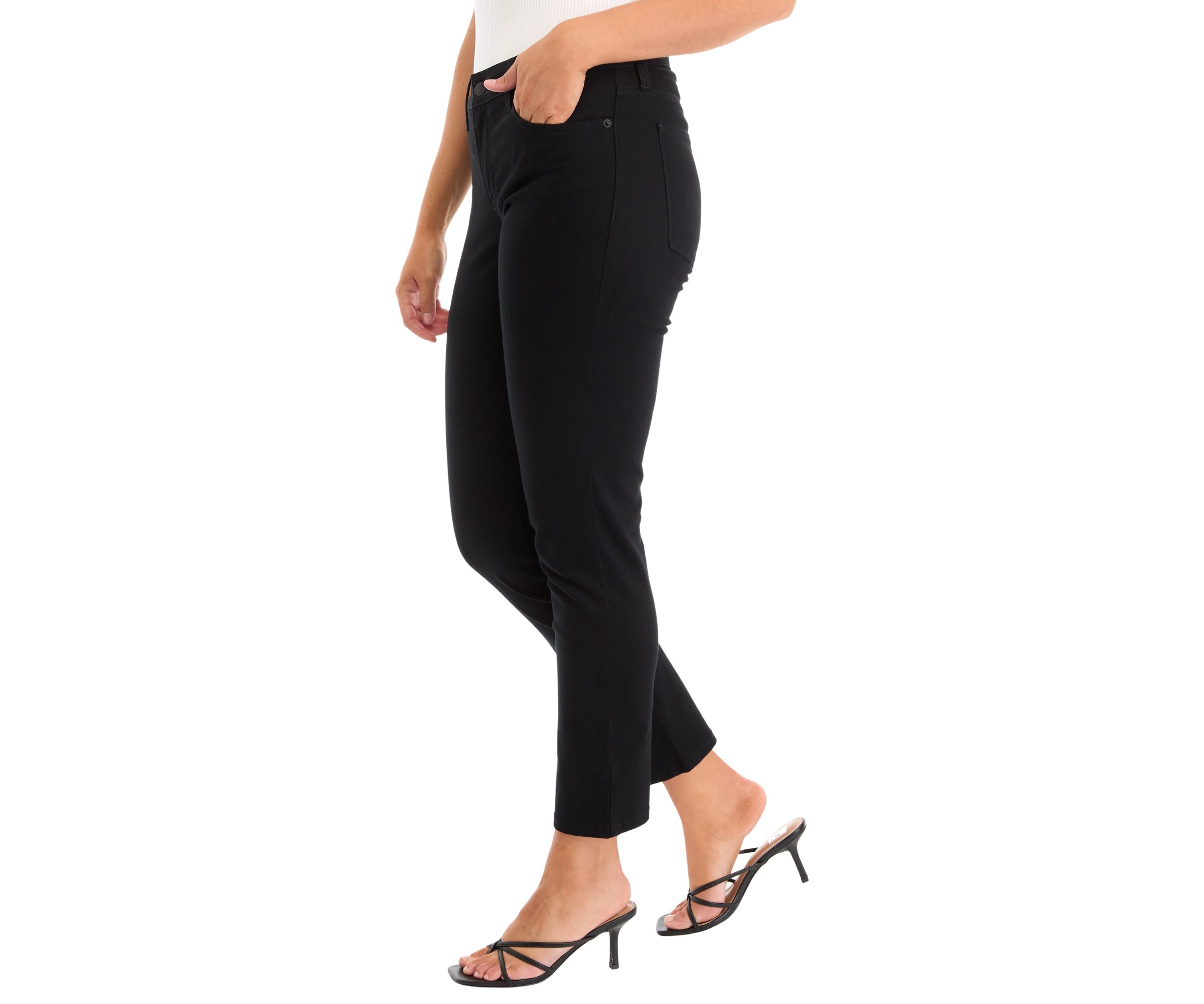 Womens Mid Rise Straight Jeans