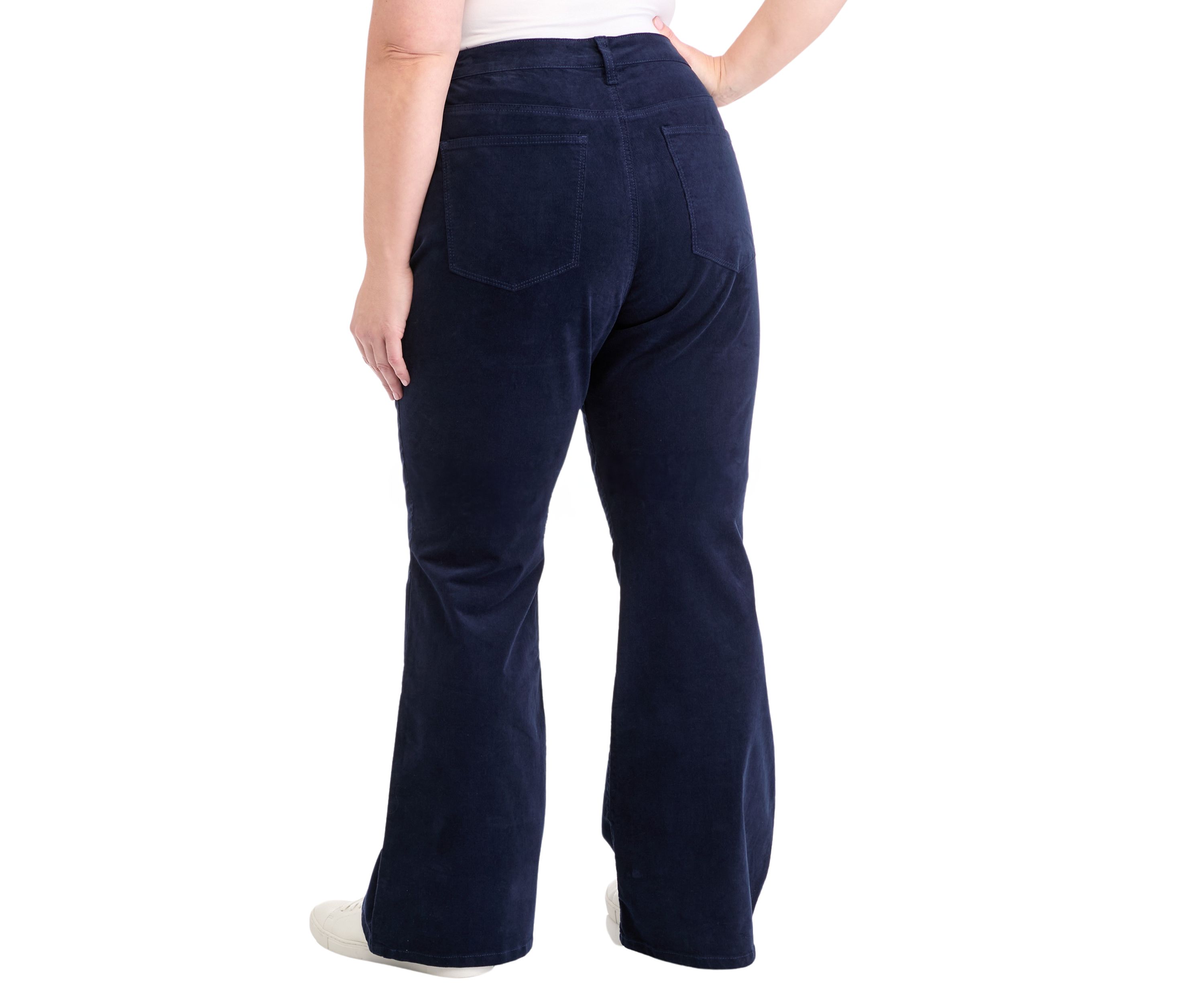 Plus Size Corduroy Flare Pants