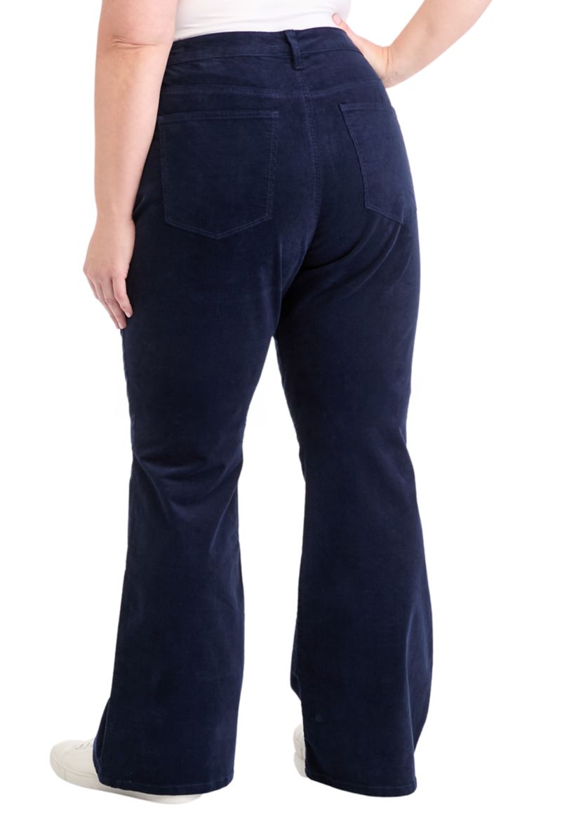 Plus Size Corduroy Flare Pants