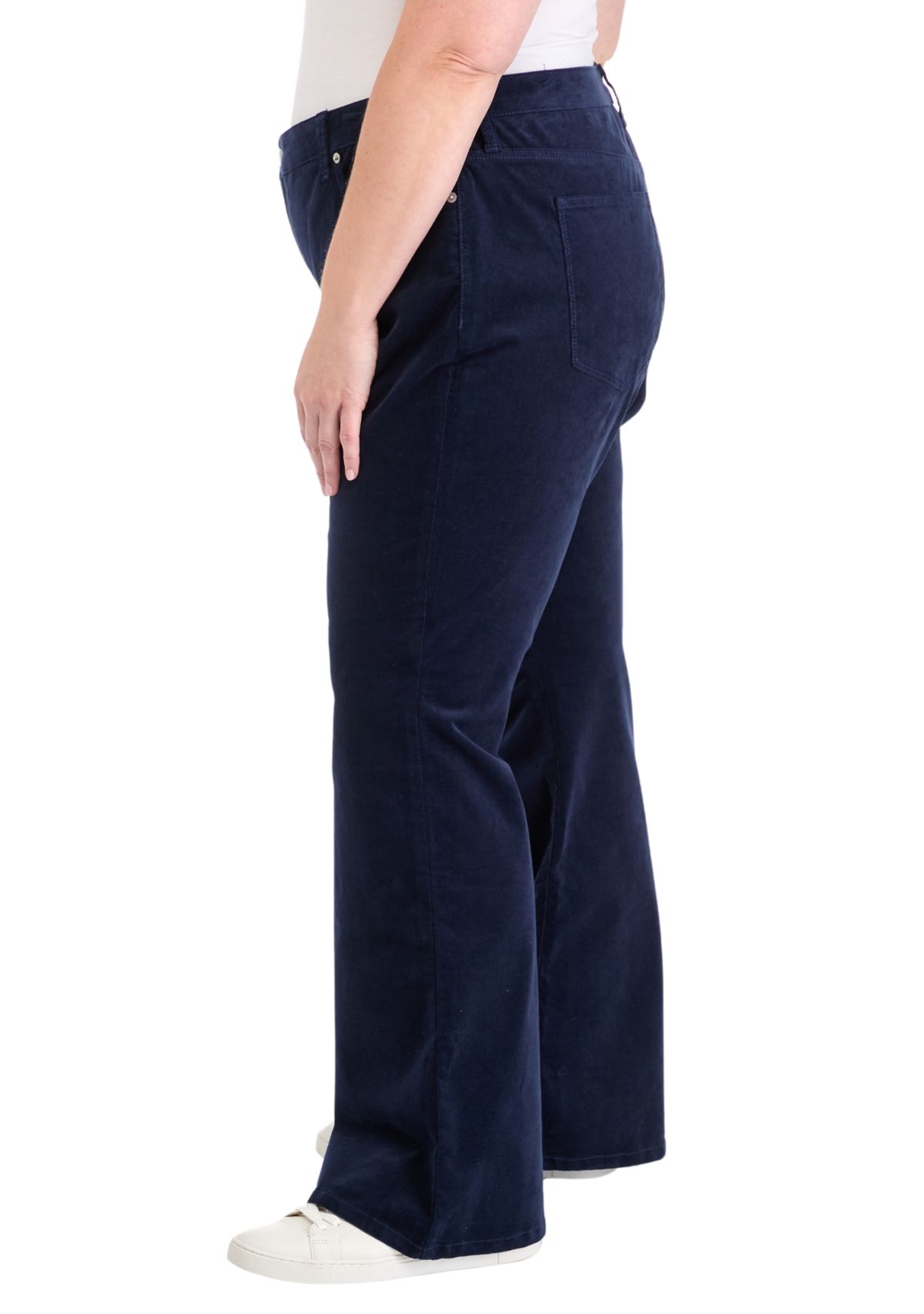 Plus Size Corduroy Flare Pants