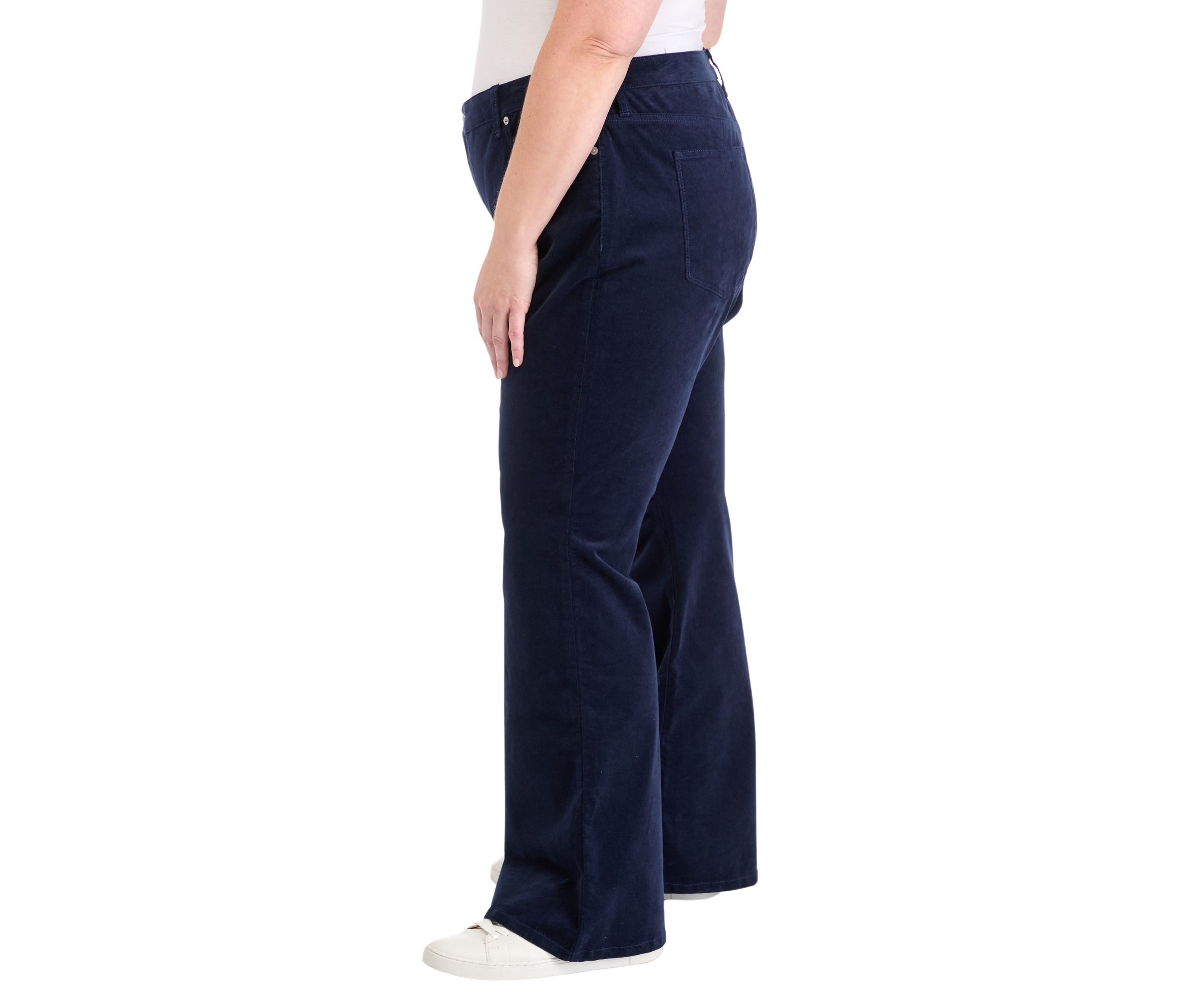 Plus Size Corduroy Flare Pants