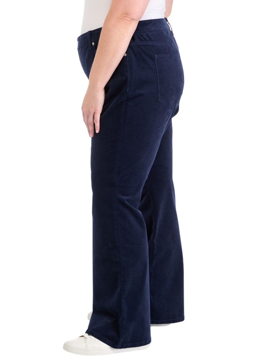 Plus Size Corduroy Flare Pants