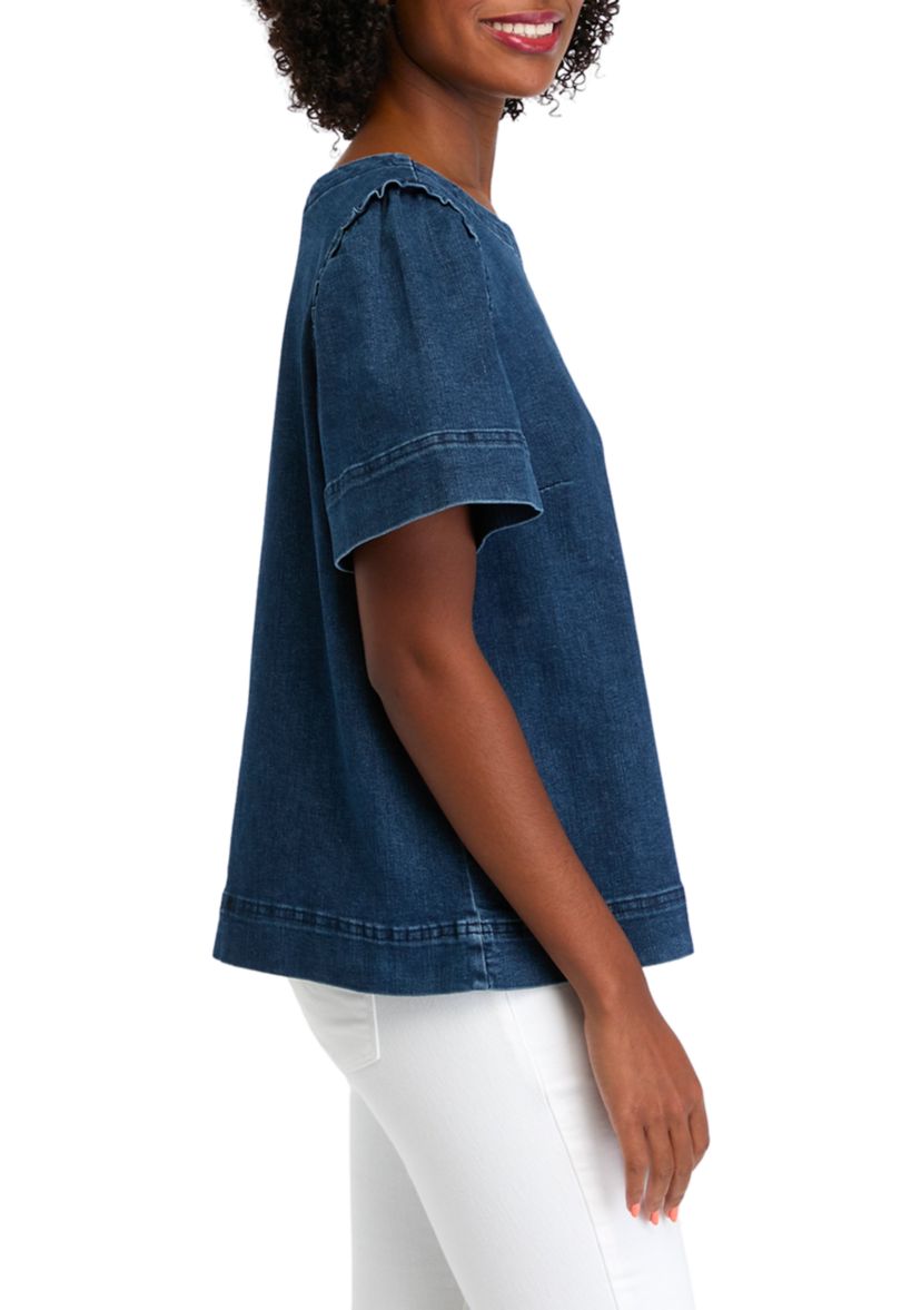 Petite Denim Top