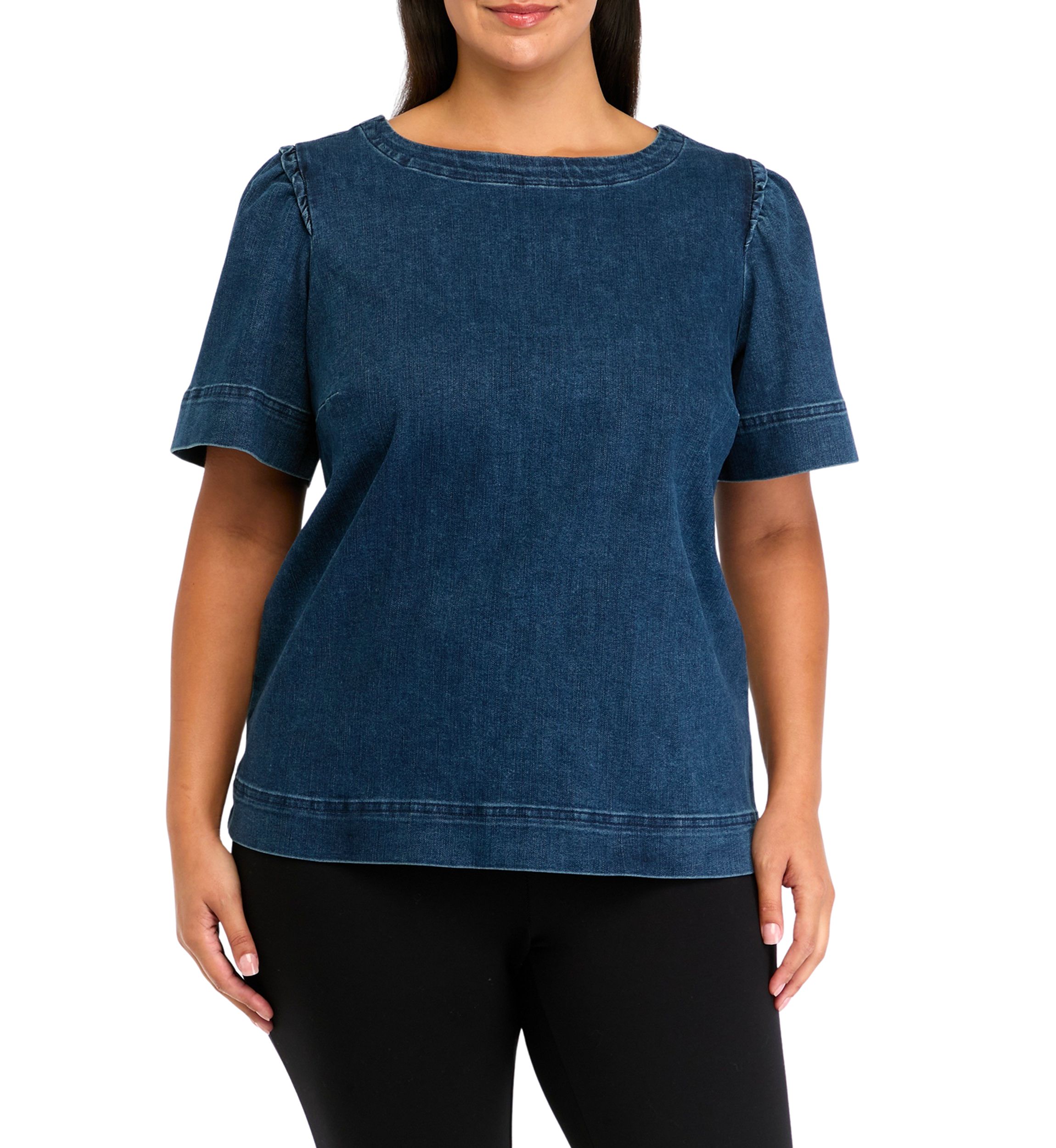 Plus Size Denim Top