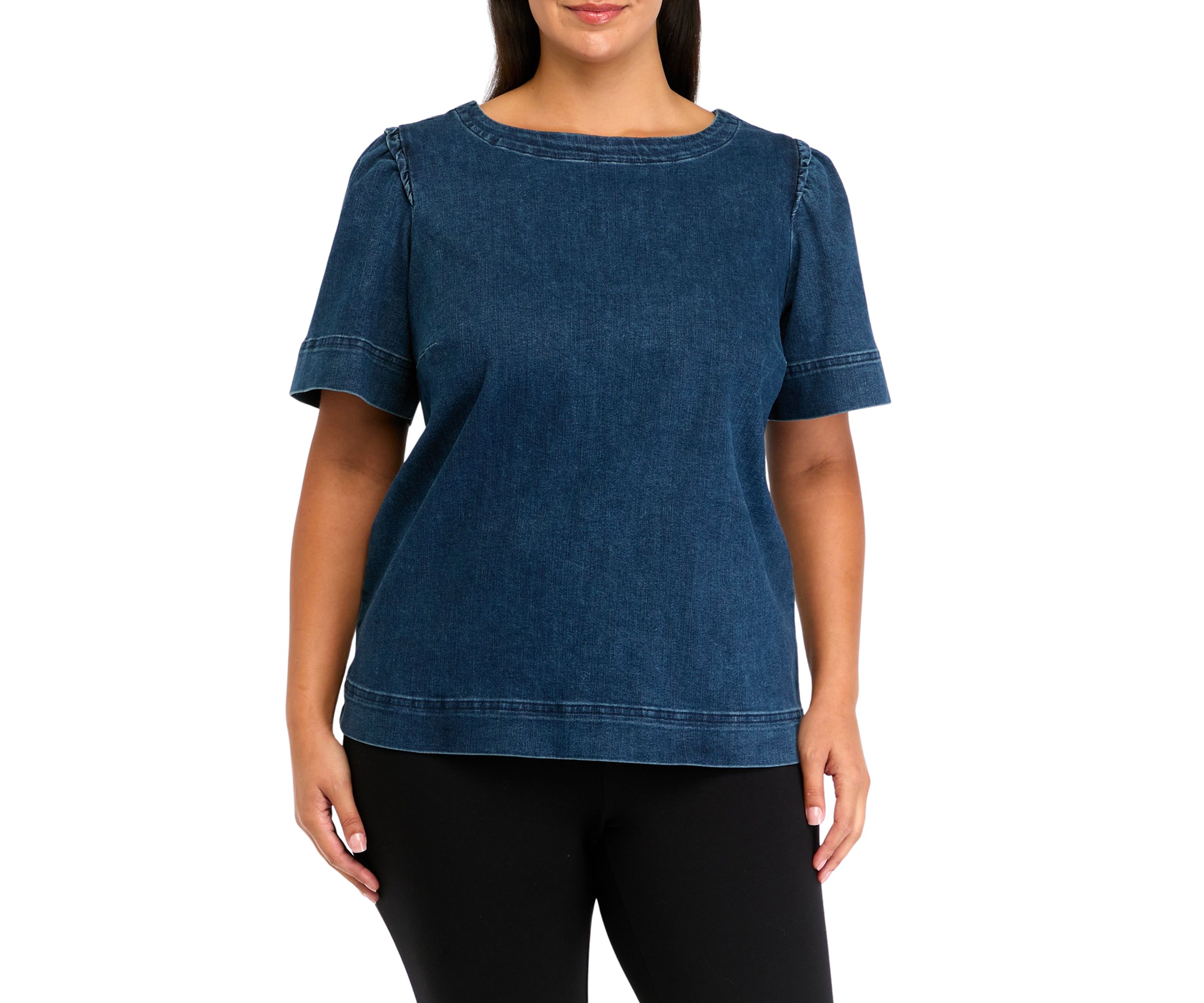 Plus Size Denim Top