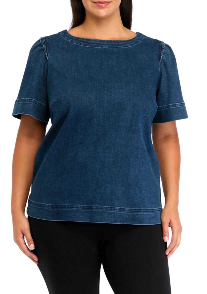 Plus Size Denim Top