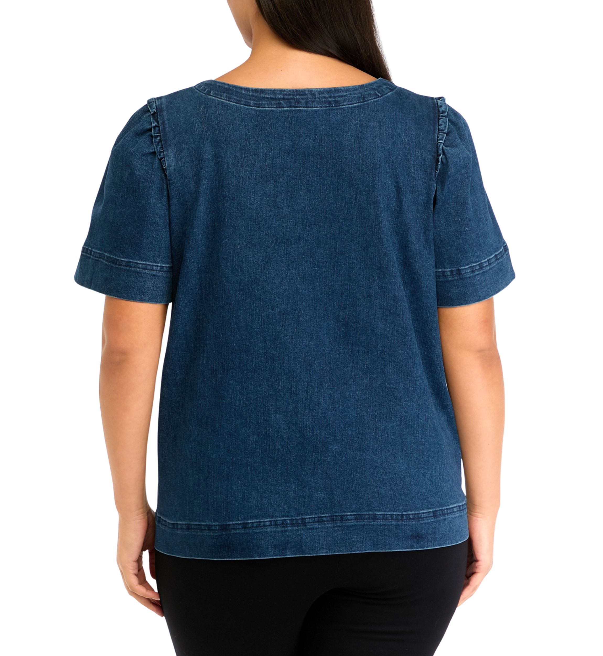 Plus Size Denim Top