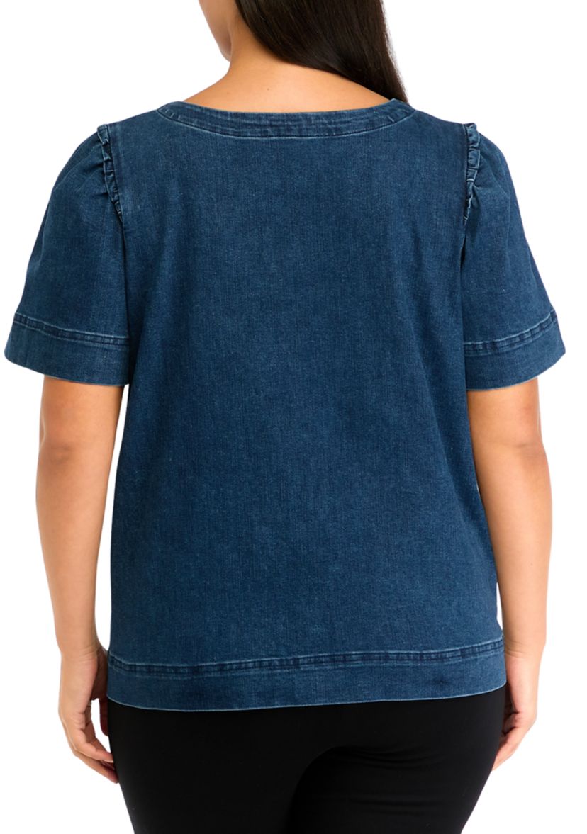 Plus Size Denim Top