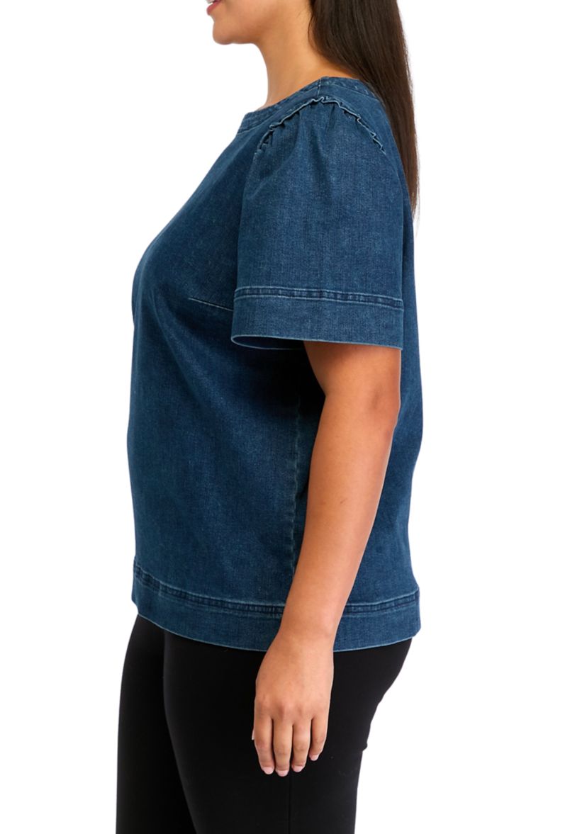 Plus Size Denim Top
