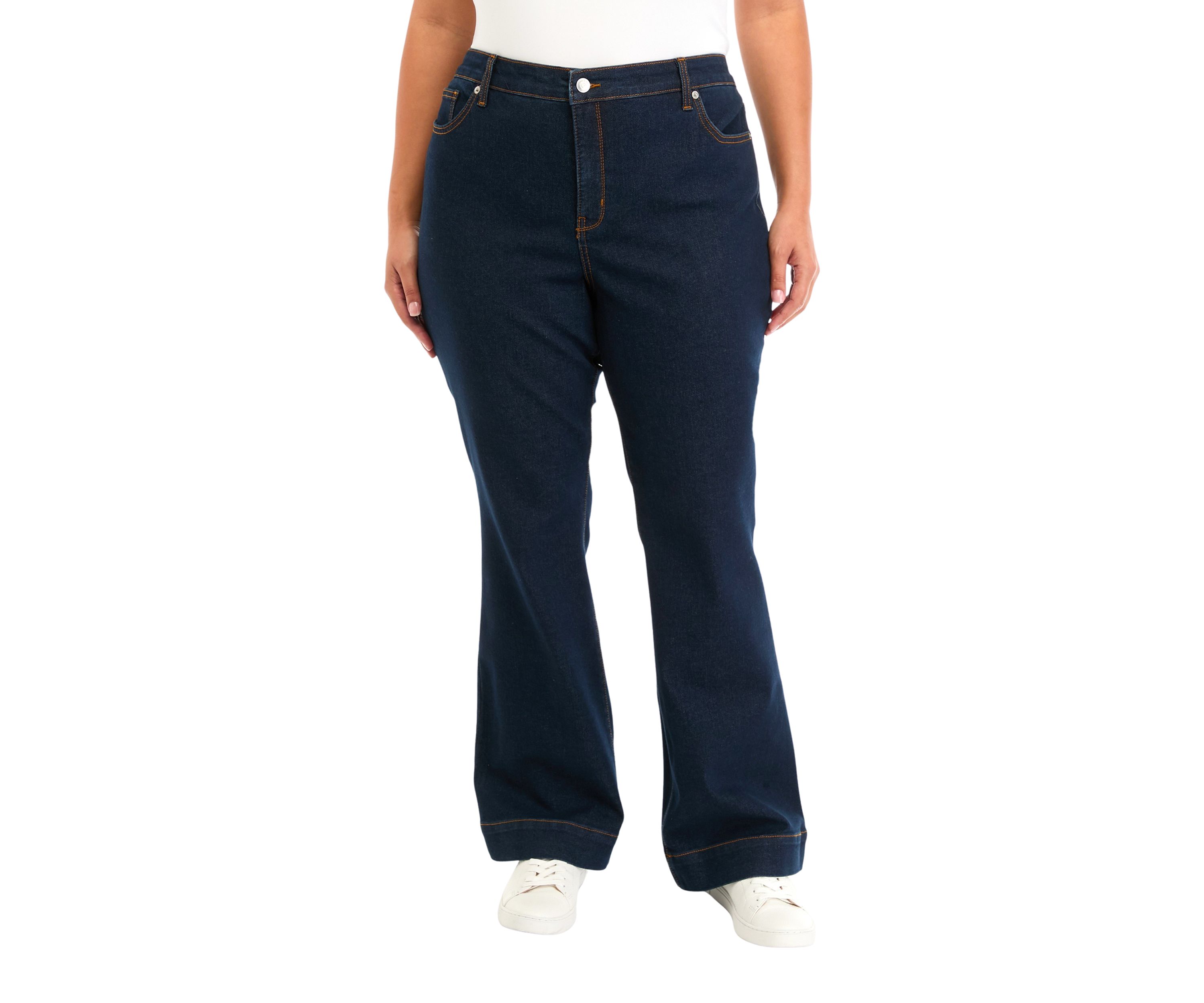 Plus Size High Rise Flare Jeans 