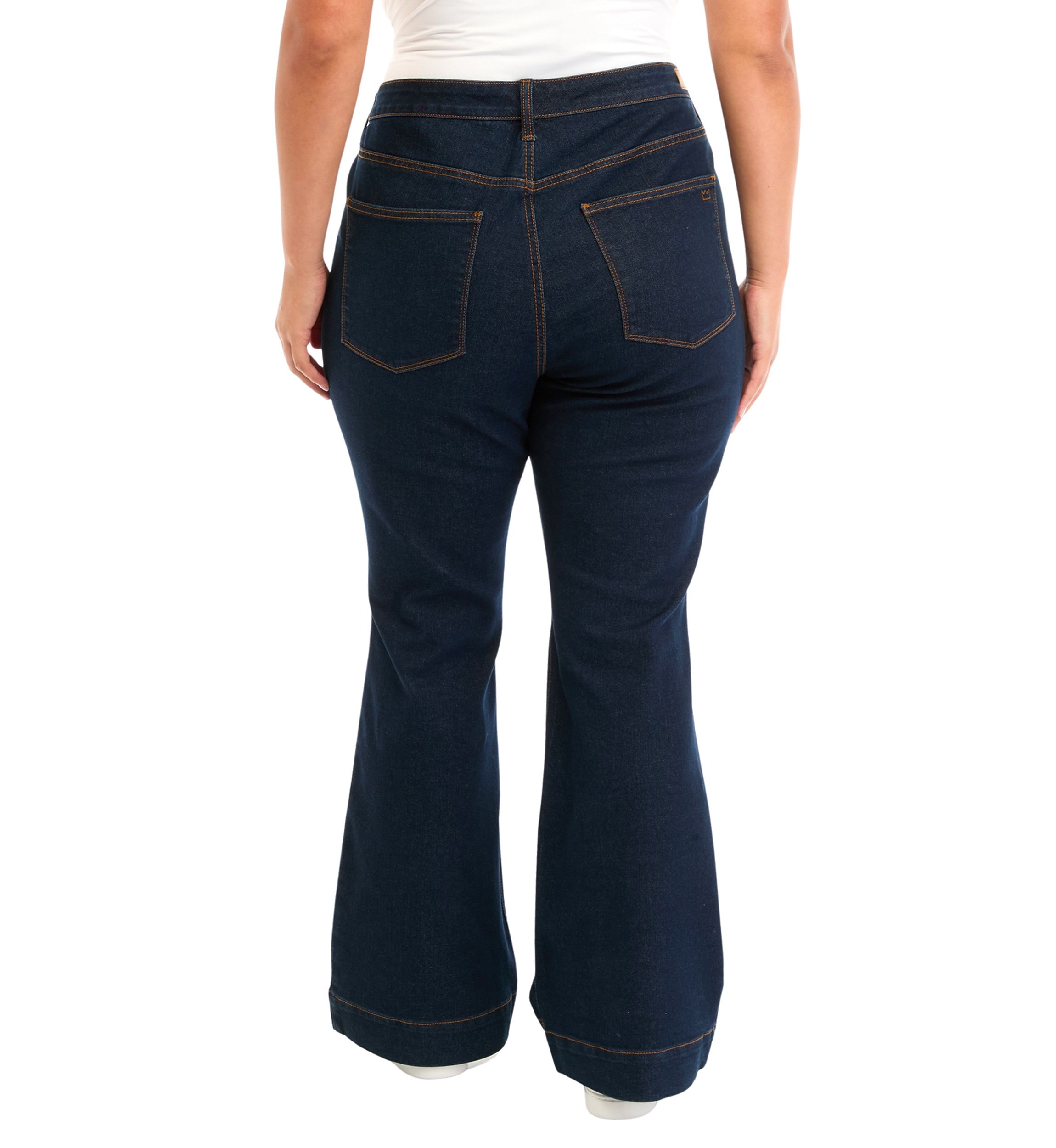 Plus Size High Rise Flare Jeans 