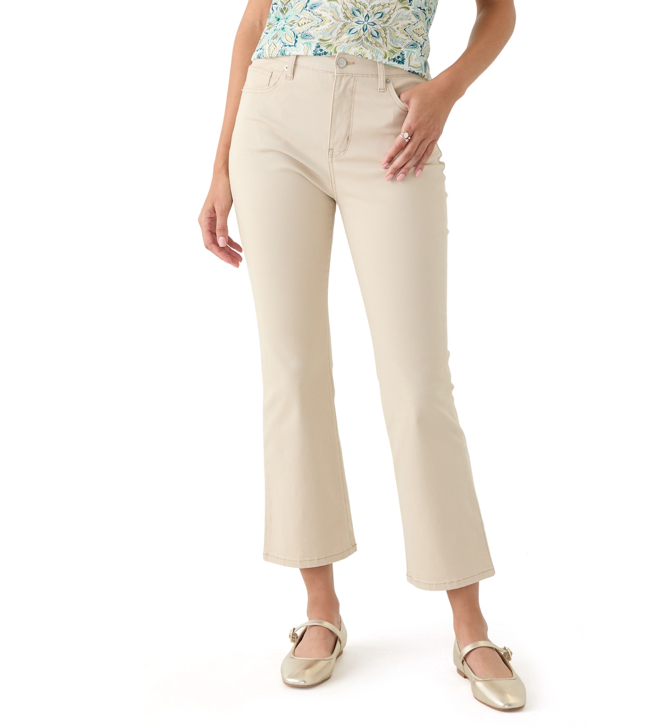 Womens Colored Twill Kick Flare Jeans