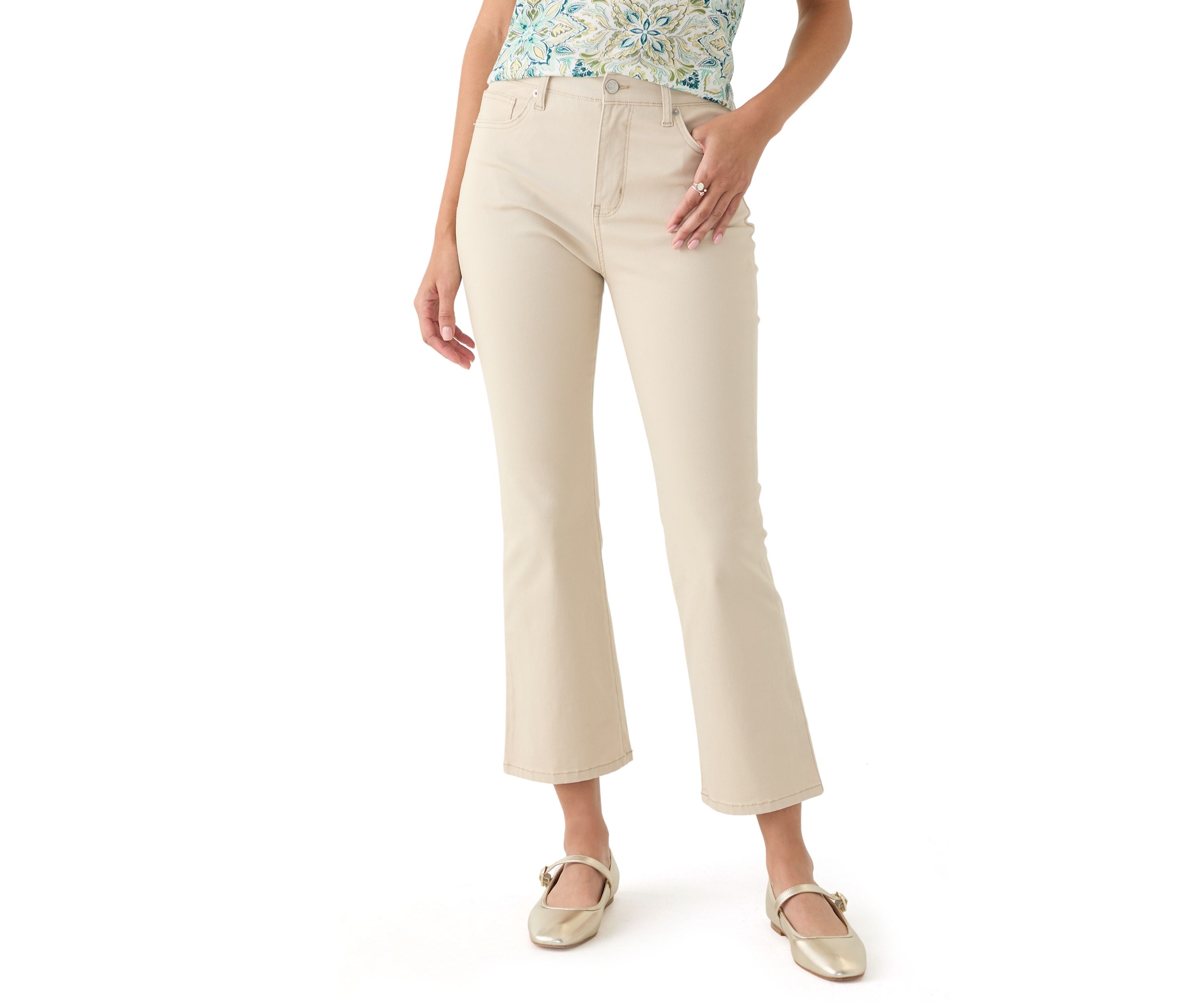 Womens Colored Twill Kick Flare Jeans