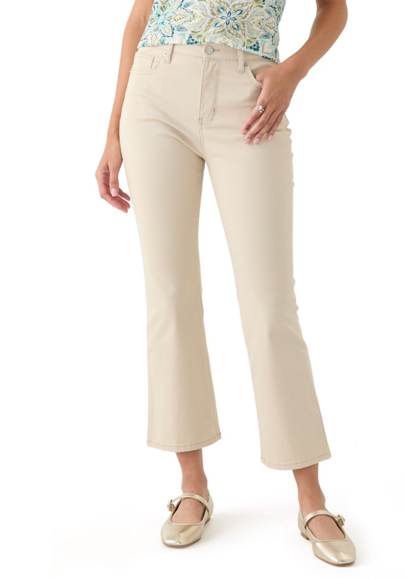 Womens Colored Twill Kick Flare Jeans