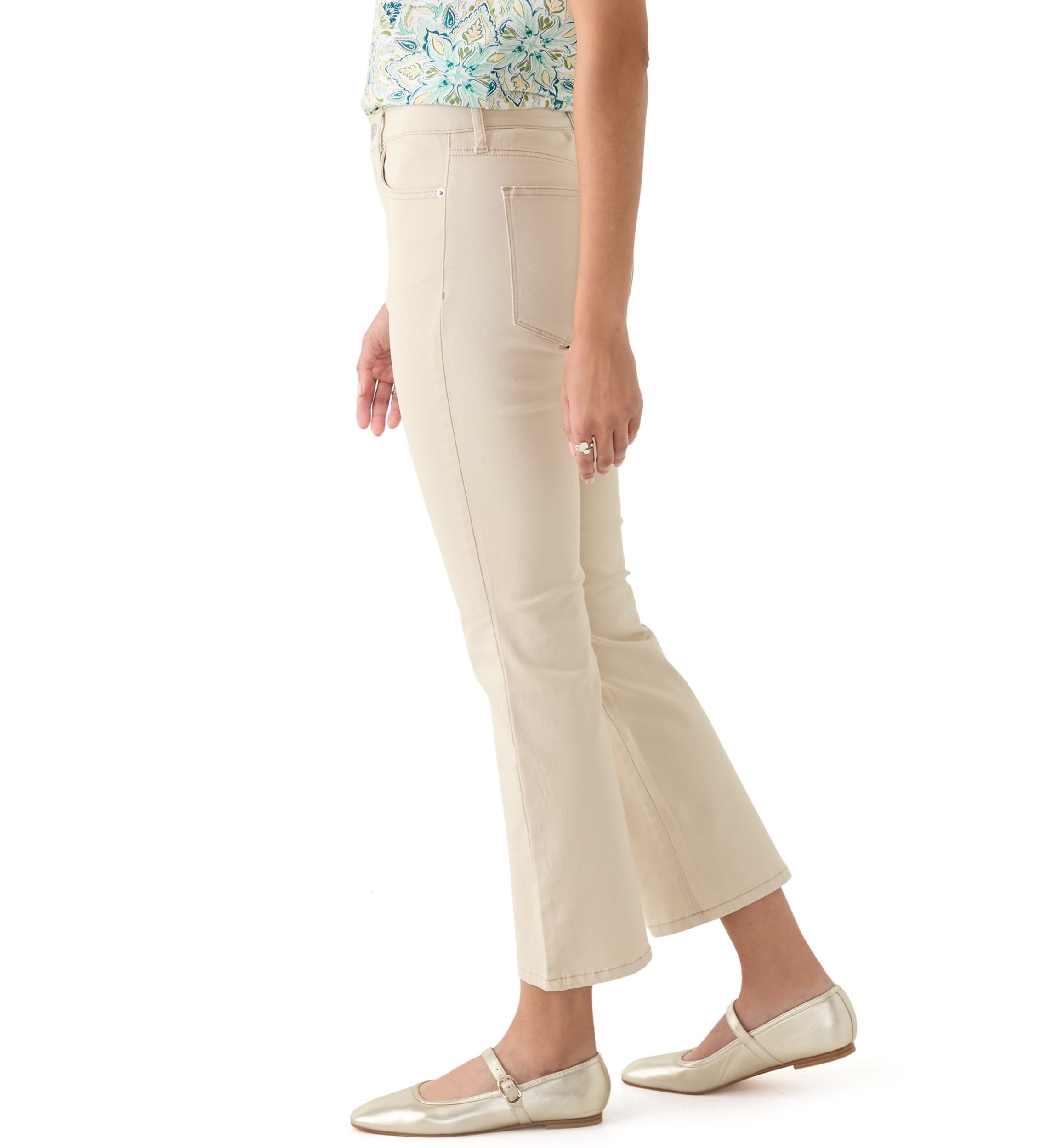 Womens Colored Twill Kick Flare Jeans
