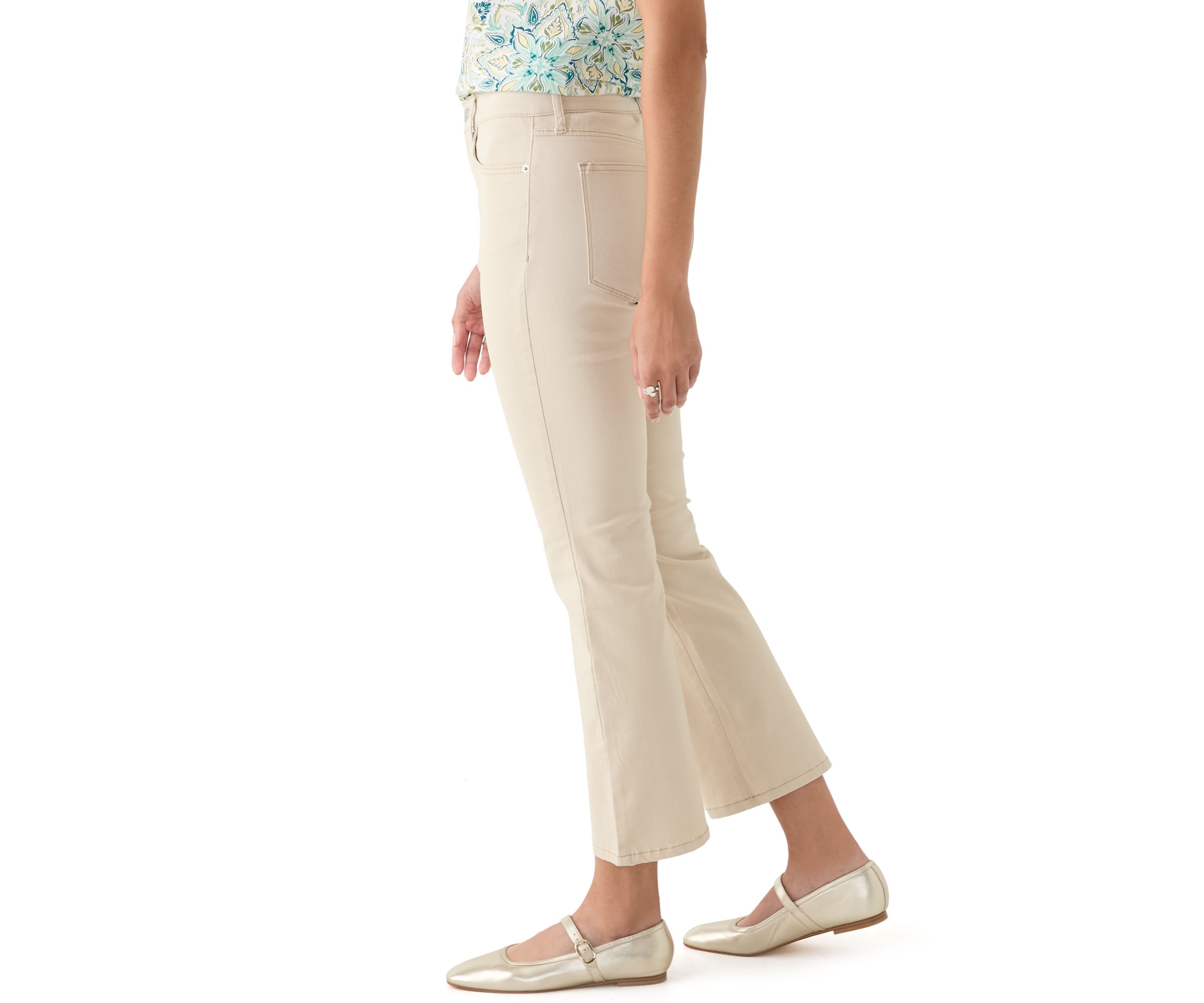 Womens Colored Twill Kick Flare Jeans