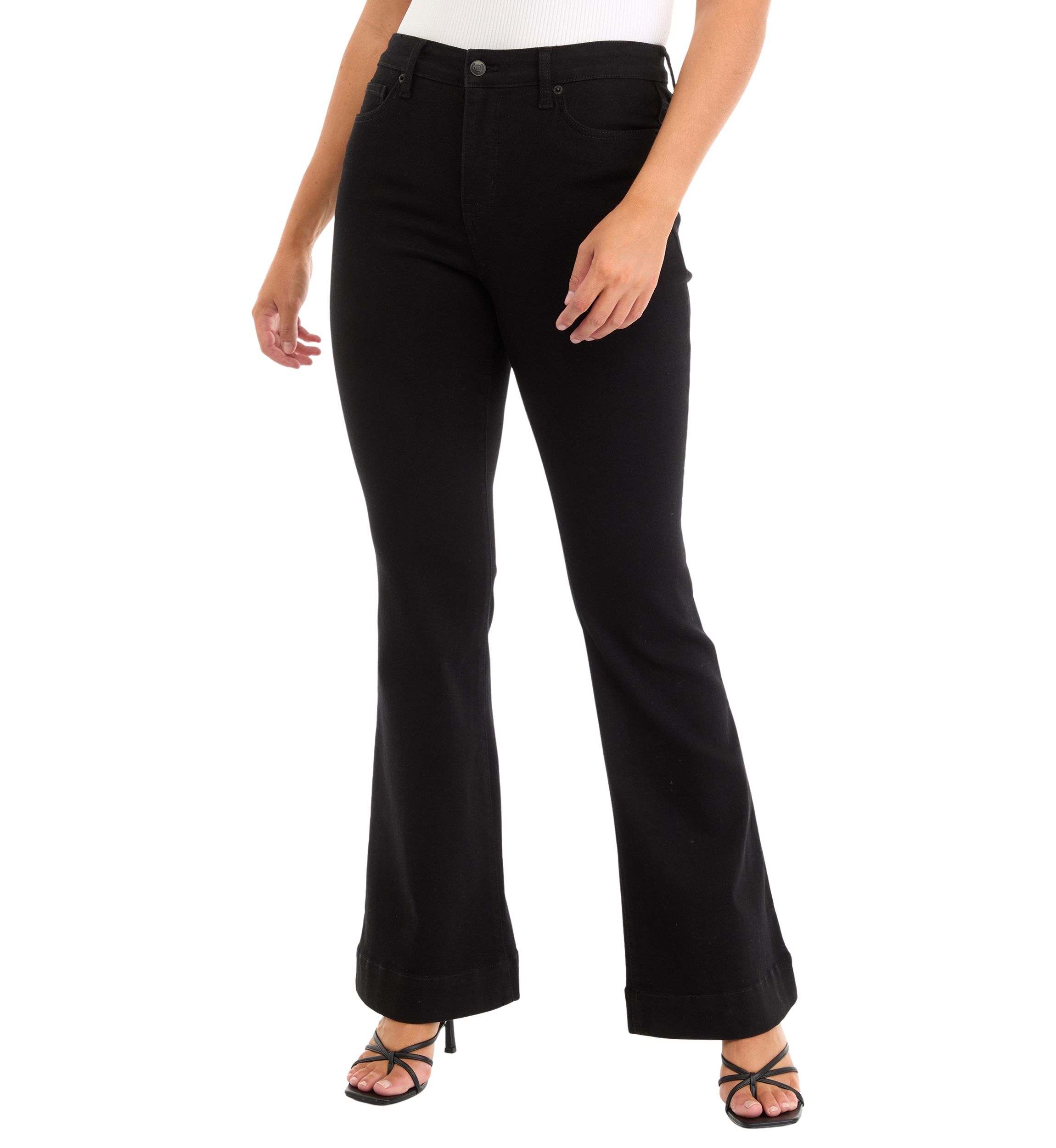 Womens High Rise Flare Jeans