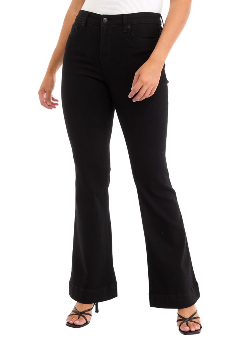 Womens High Rise Flare Jeans