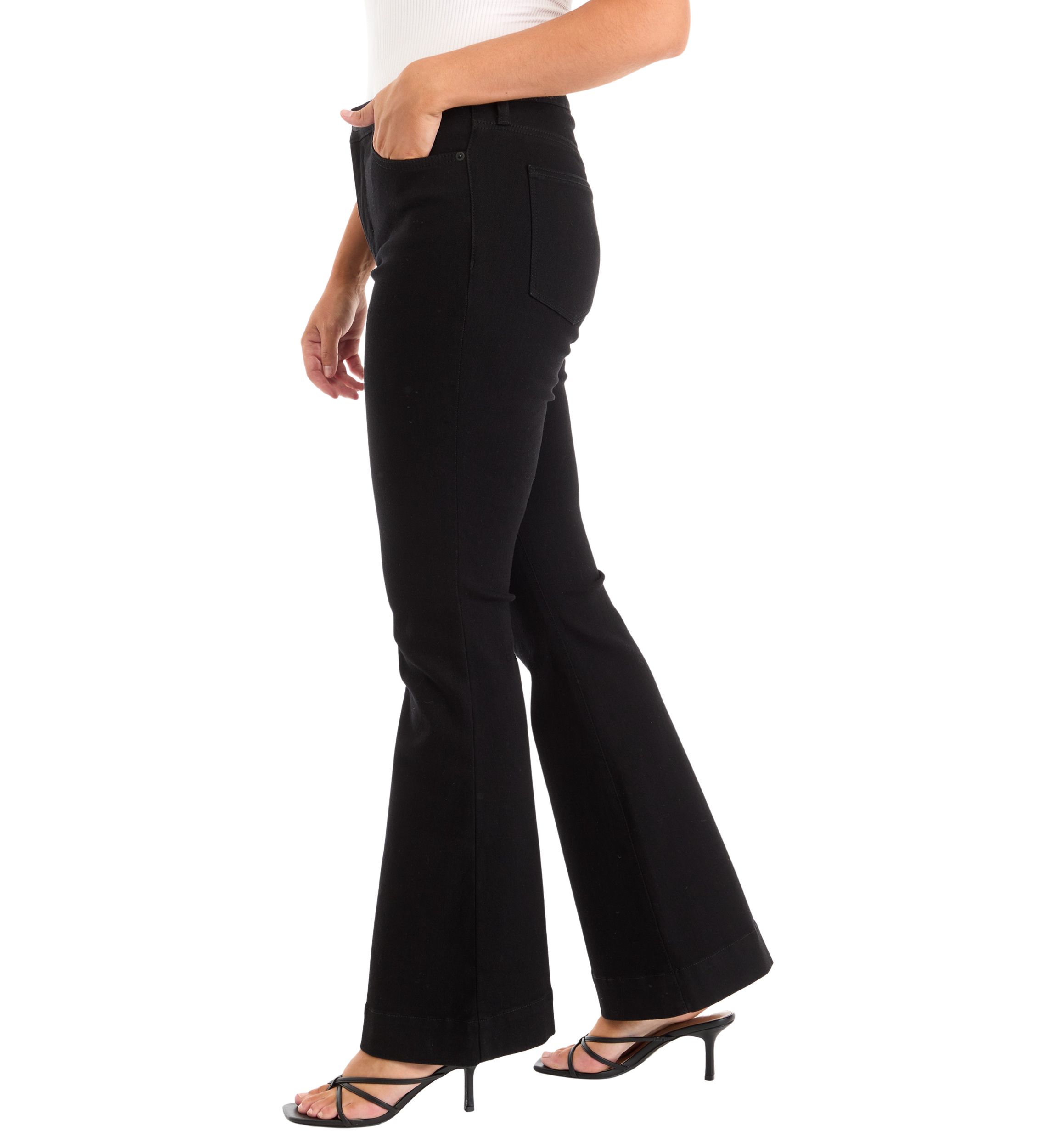 Womens High Rise Flare Jeans